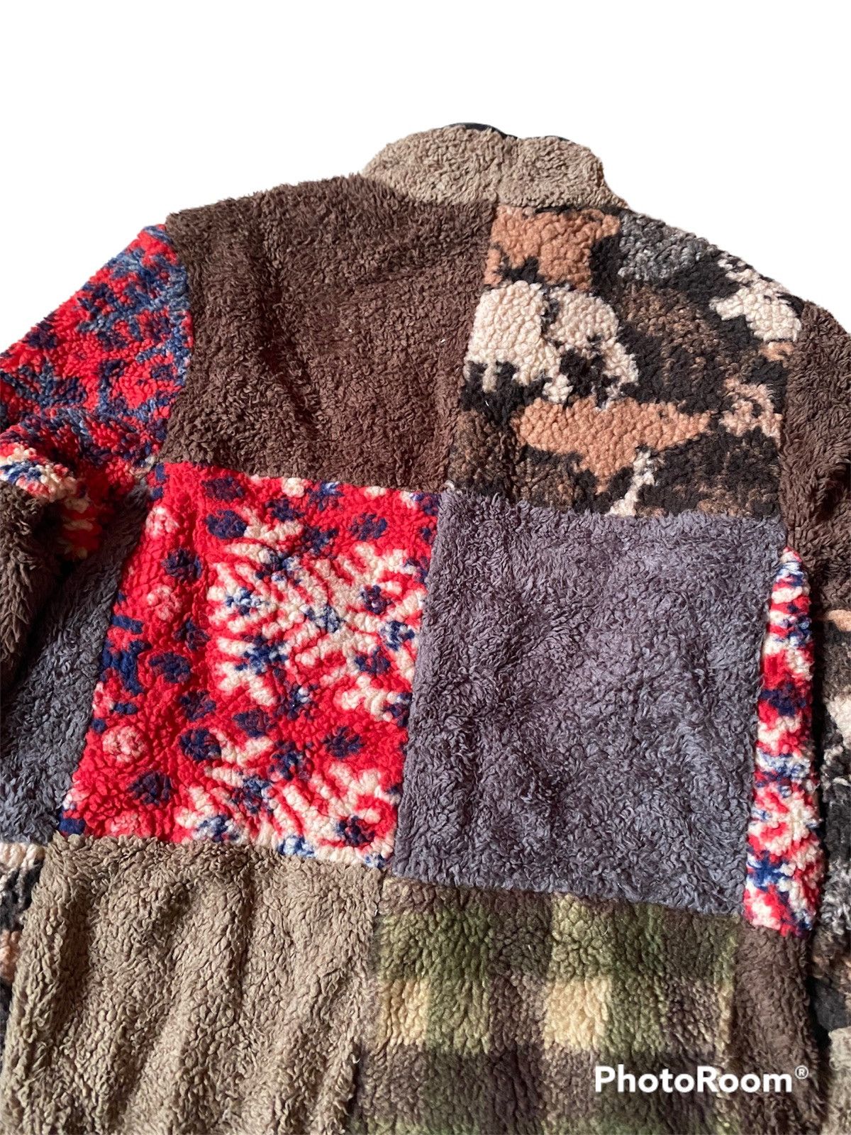 Vintage 💥Vintage Japanese Sherpa Fleece Patchwork Jacket Size US S / EU 44-46 / 1 - 7 Thumbnail