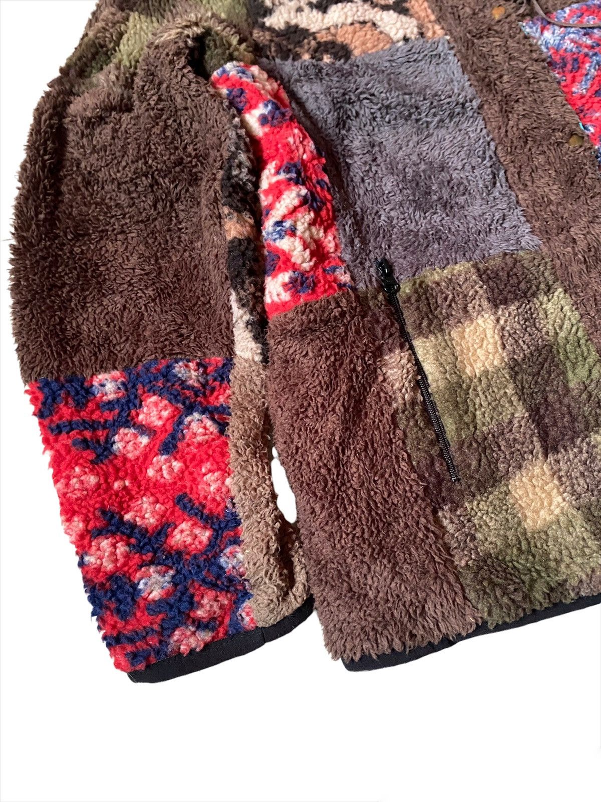 Vintage 💥Vintage Japanese Sherpa Fleece Patchwork Jacket Size US S / EU 44-46 / 1 - 5 Thumbnail