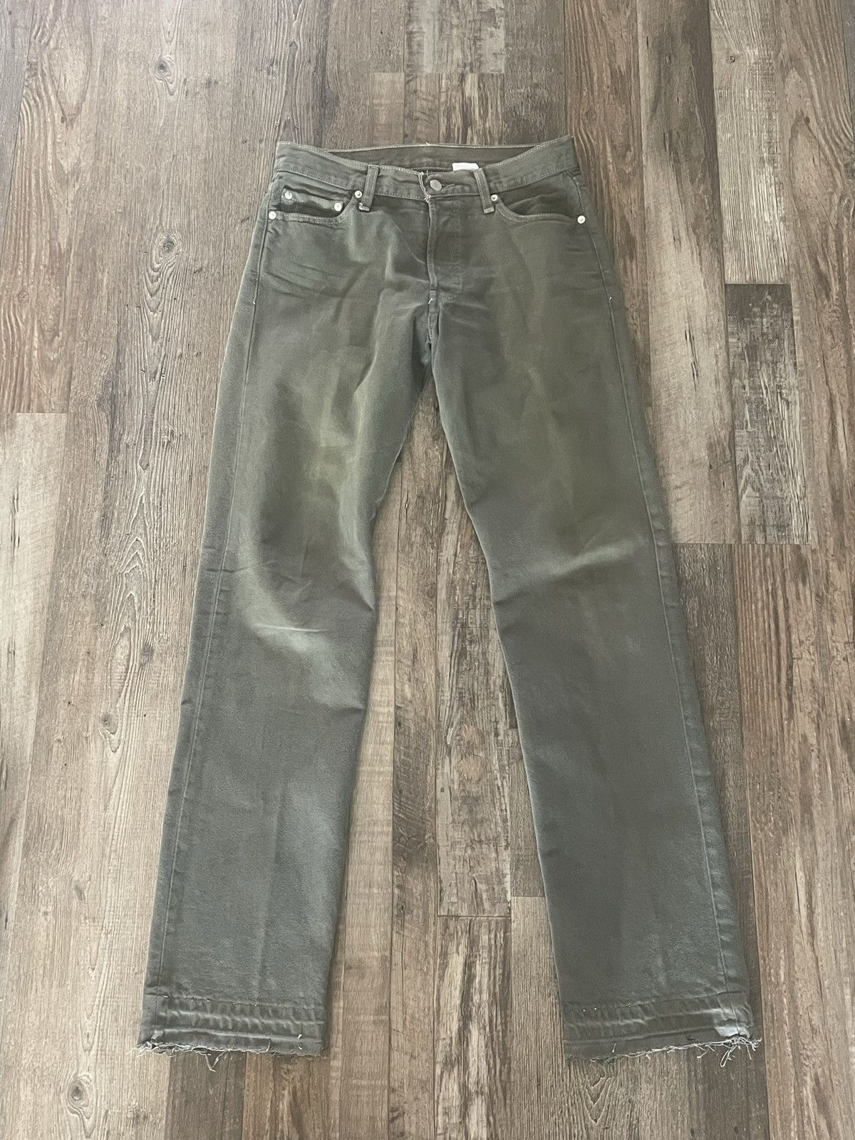 Levi's Overdyed Green 501’s Size US 30 / EU 46 - 1 Thumbnail