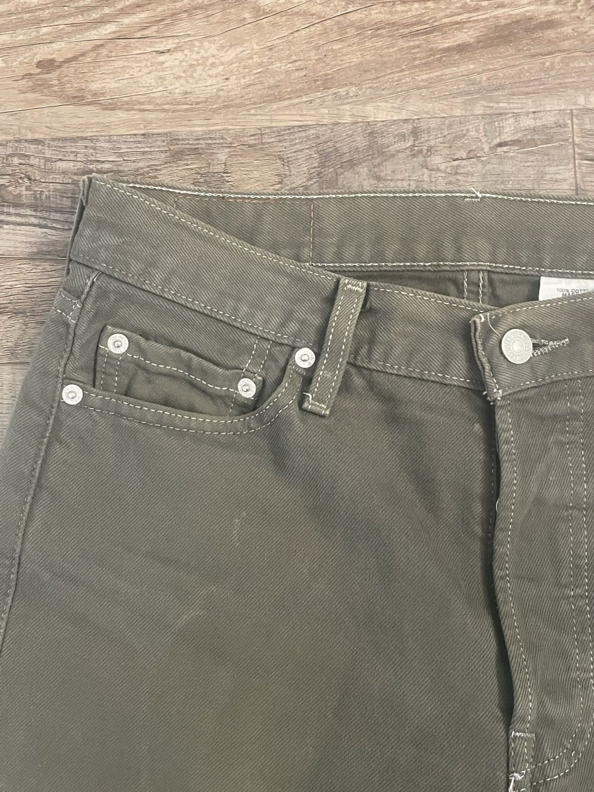Levi's Overdyed Green 501’s Size US 30 / EU 46 - 4 Thumbnail