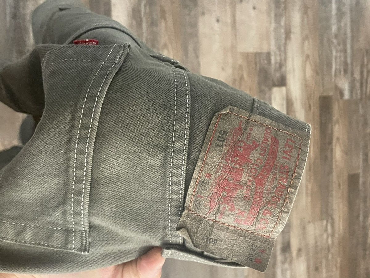 Levi's Overdyed Green 501’s Size US 30 / EU 46 - 3 Thumbnail