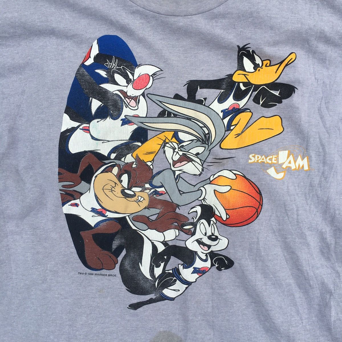 Vintage space jam 1996 tee Size US XXS / EU 40 - 2 Thumbnail