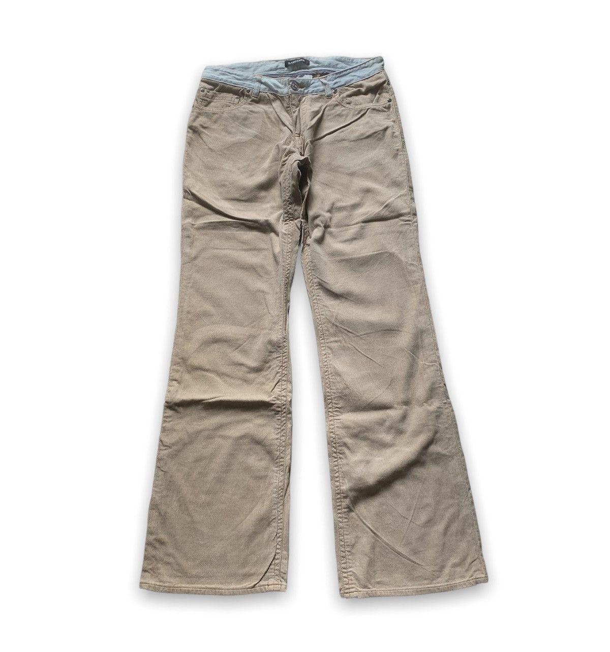 SABOTAGE corduray mix denim pants