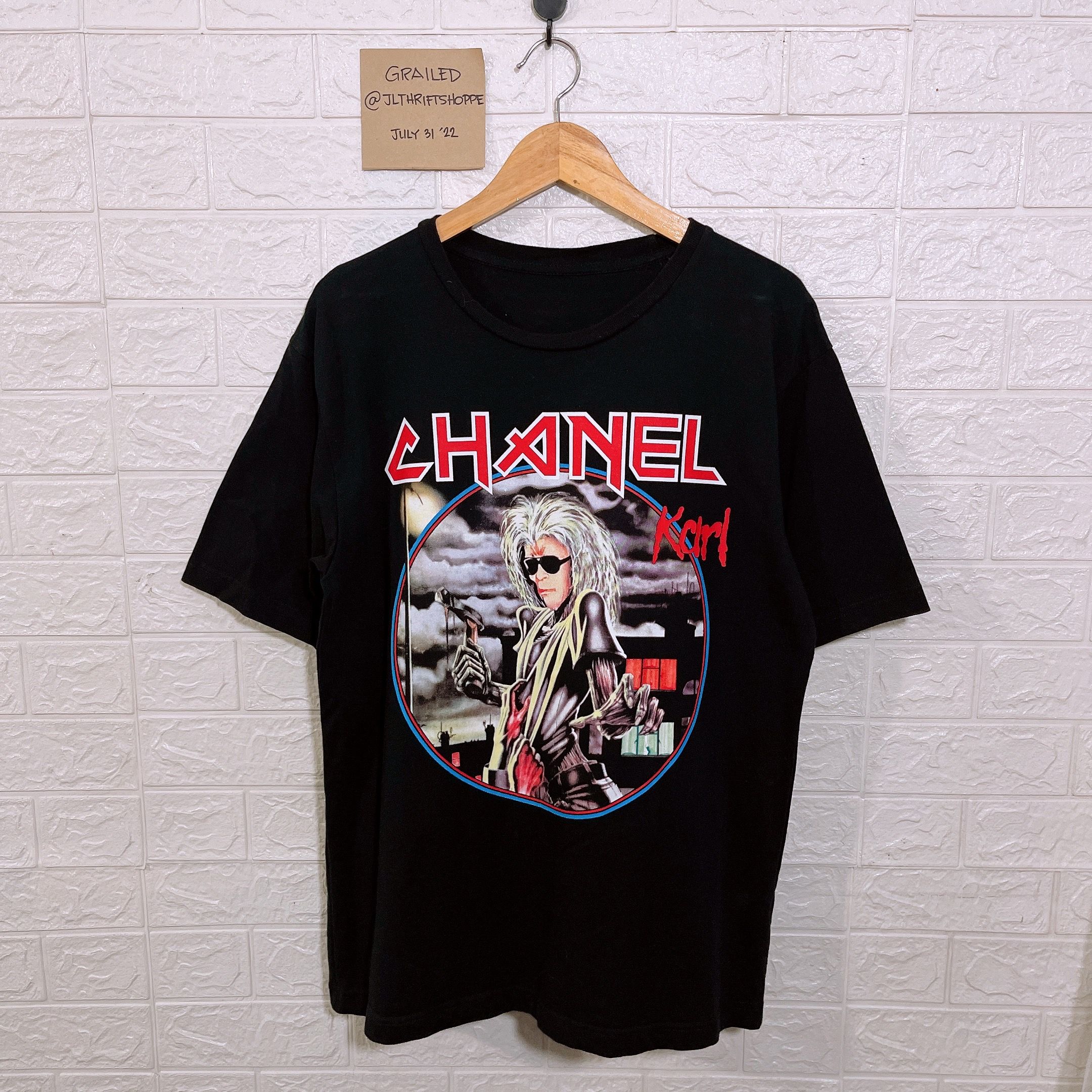 Vintage Chronies Chanel x Karl Lagerfeld x Iron Maiden Band Shirt