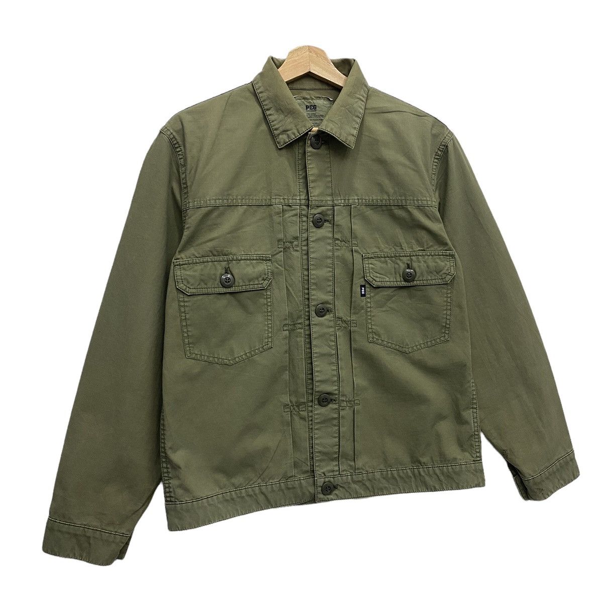 If Six Was Nine × Japanese Brand MILITARY BUTTON SHIRT JACKET BY PEG MADE IN JAPAN Size US M / EU 48-50 / 2 - 2 Thumbnail
