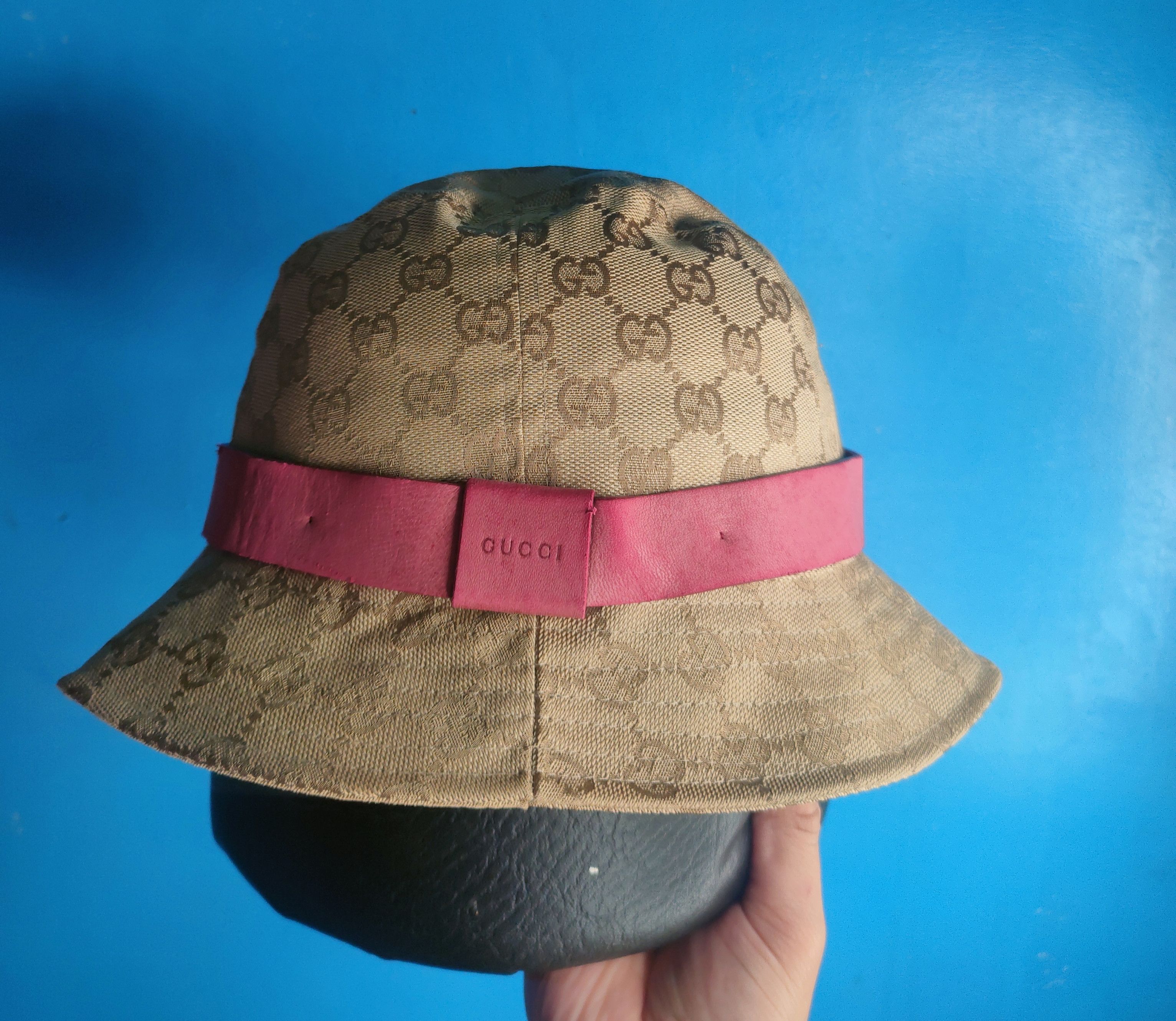 Gucci VINTAGE GUCCI MONOGRAM BUCKET HAT Grailed
