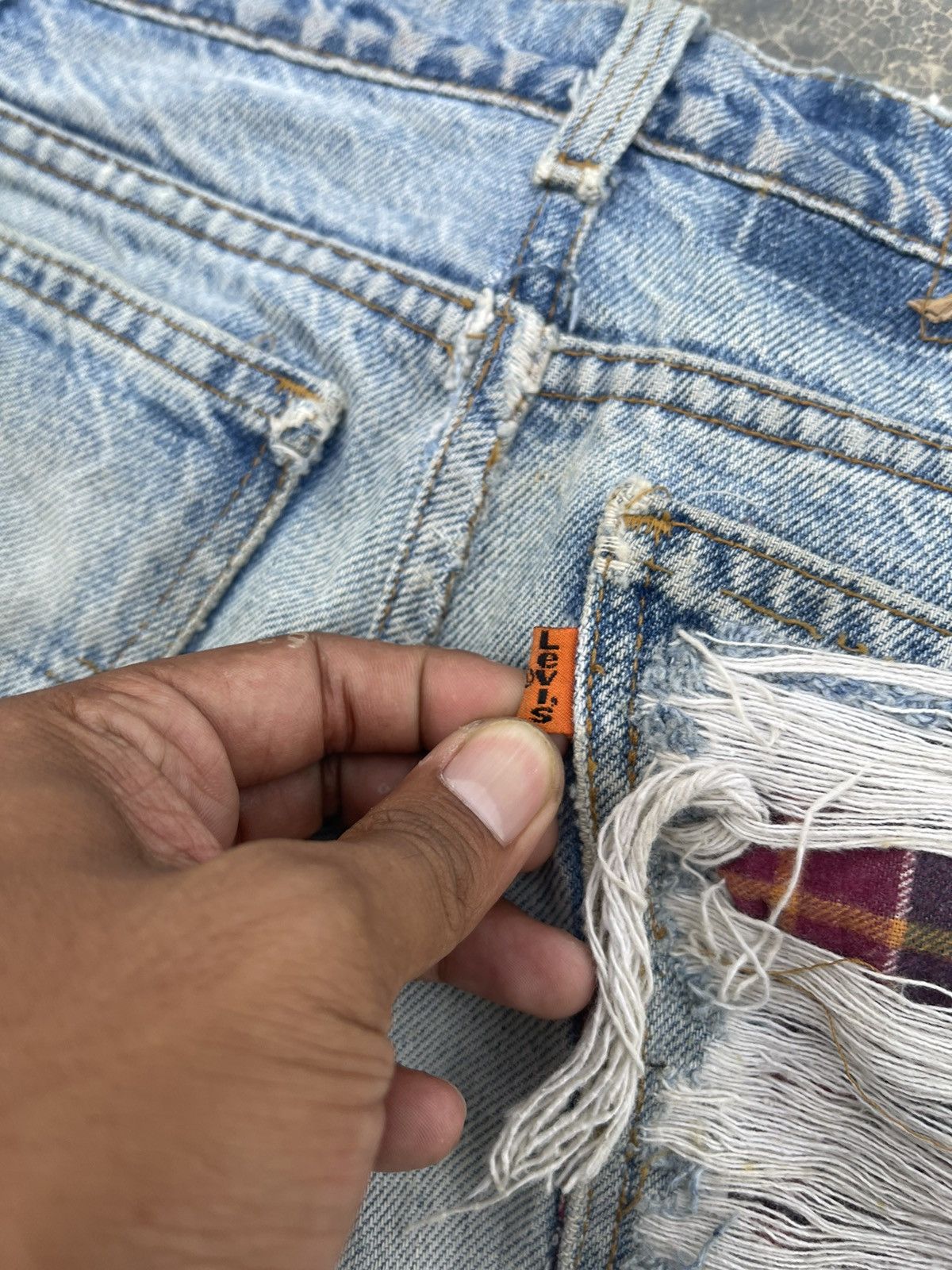 Levi's Levi’s Orange Tab Rugged reconstruct distressed denim Size US 31 - 5 Thumbnail