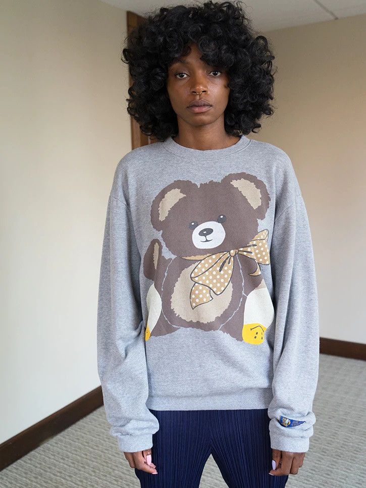 Kapital Kapital Kountry Teddy Bear Sweatshirt - Grey Terry Fleece Size US L / EU 52-54 / 3 - 7 Thumbnail