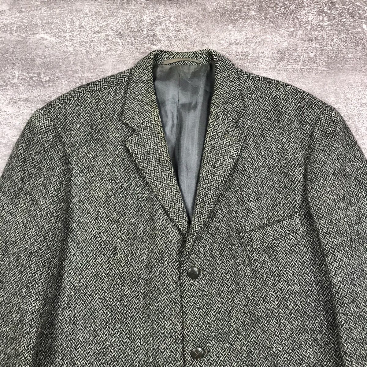 Harris Tweed Vintage Harris Tweed Faded Blazer Size 44L - 2 Thumbnail