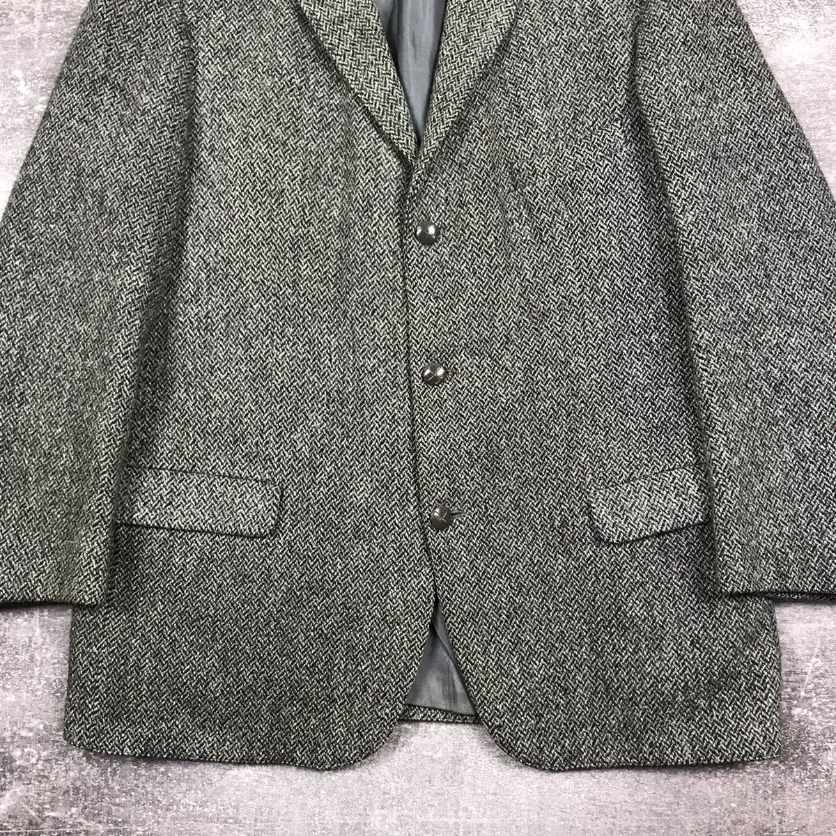 Harris Tweed Vintage Harris Tweed Faded Blazer Size 44L - 3 Thumbnail