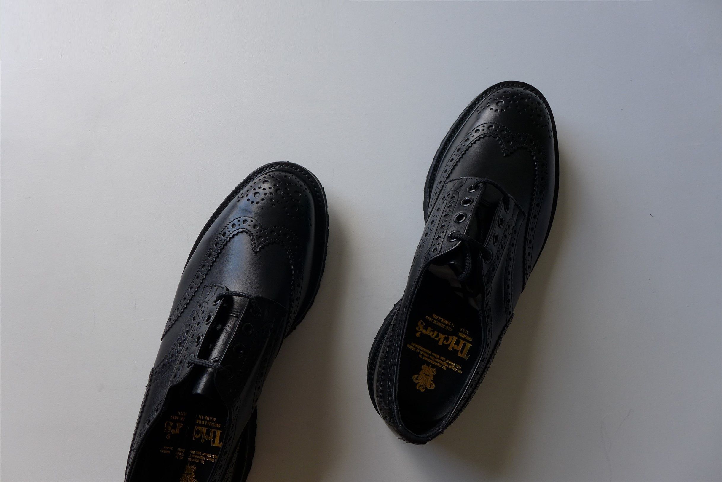 Tricker's Trickers Bourton Brogue Shoe -- Black Olivvia Leather Size US 11 / EU 44 - 9 Thumbnail