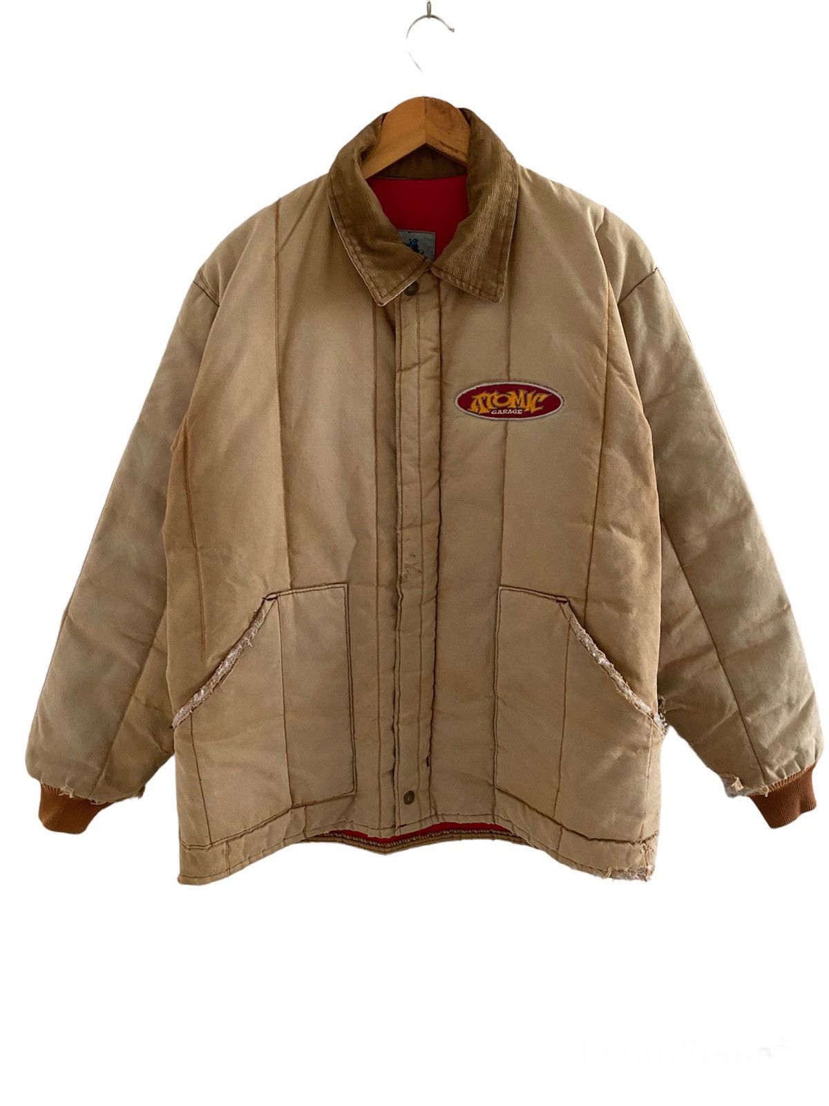 image of Made In USA x Vintage Viintage 70's Atomk Garage Chore Jacket Designe in Brown, Men's (Size Large)