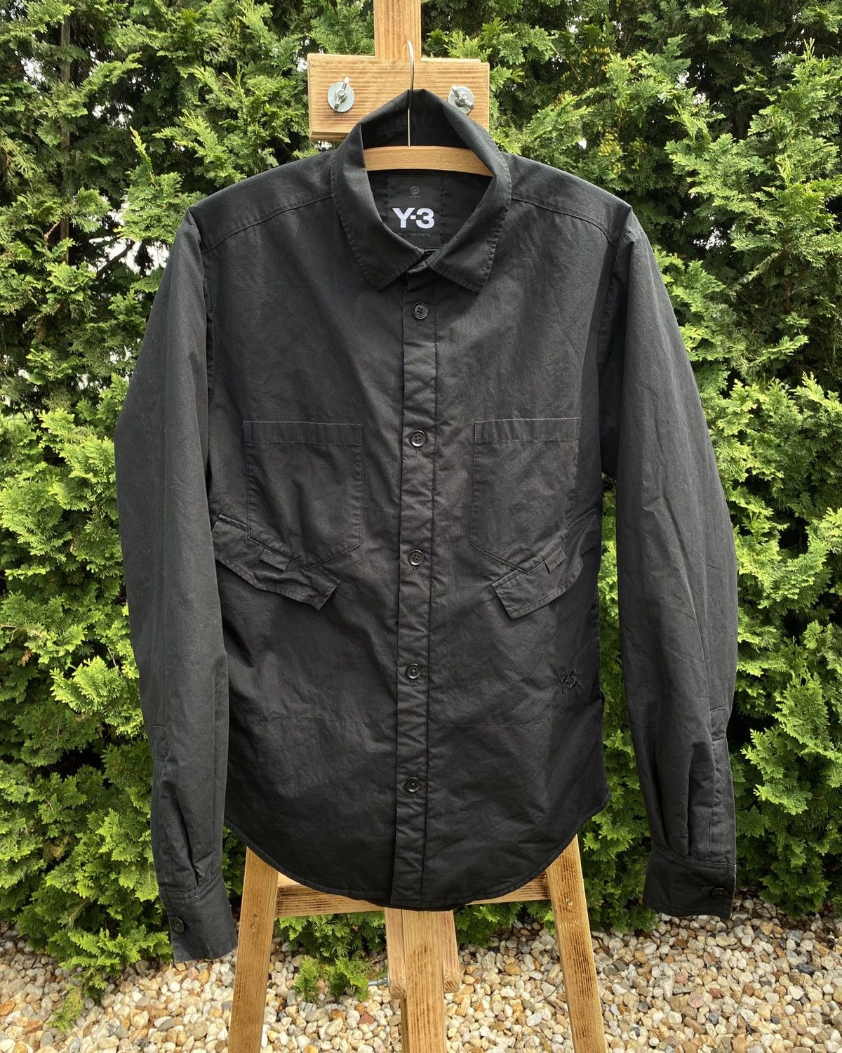 Chemise Convertible Y-3 Yohji Yamamoto - Taille XS, Kaki/jaune Fluo, 100% Coton, Neuve Avec étiquettes