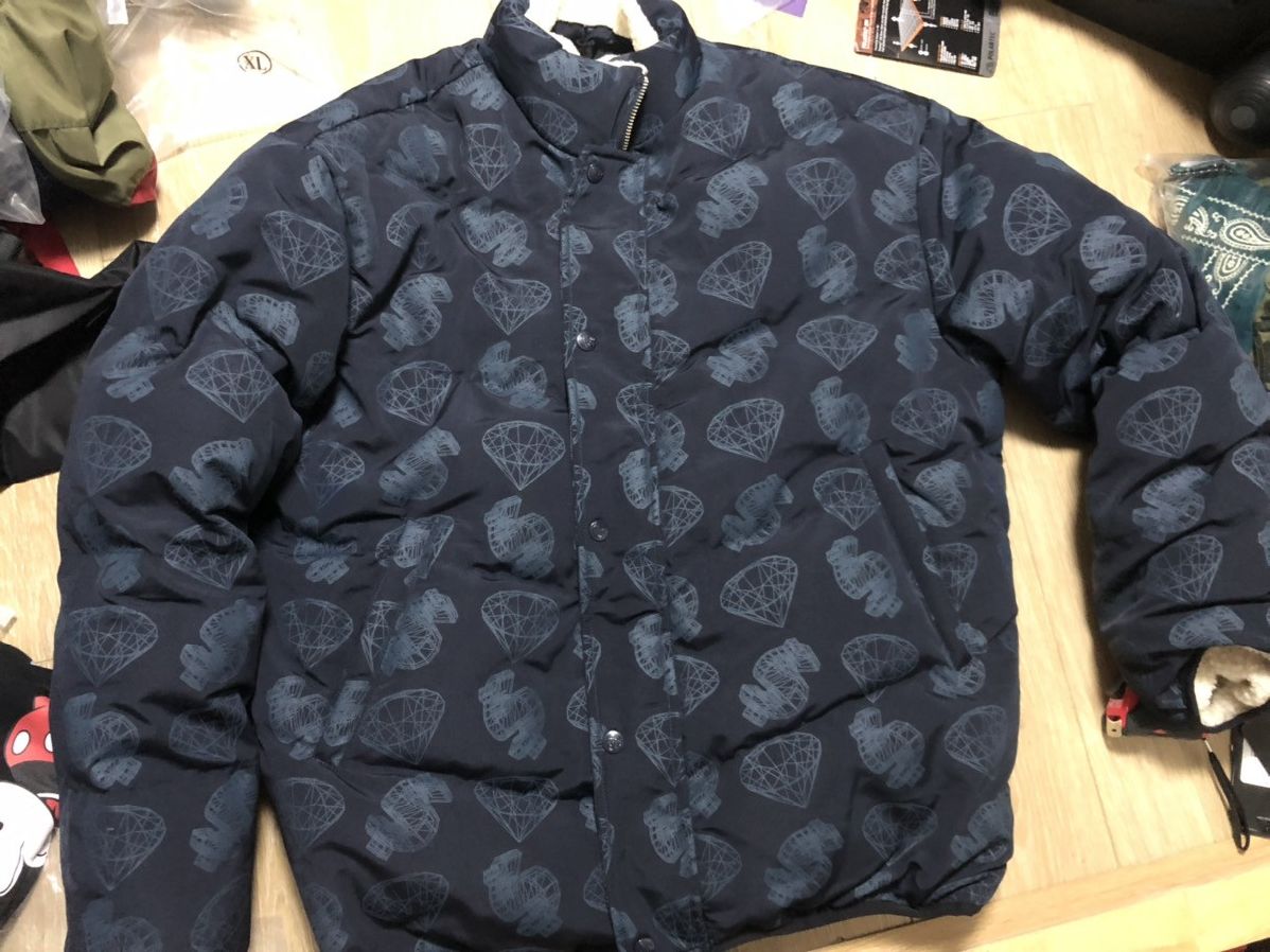 Billionaire Boys Club BBC wireframe diamonds and dollars reversible puffer Size US M / EU 48-50 / 2 - 2 Thumbnail