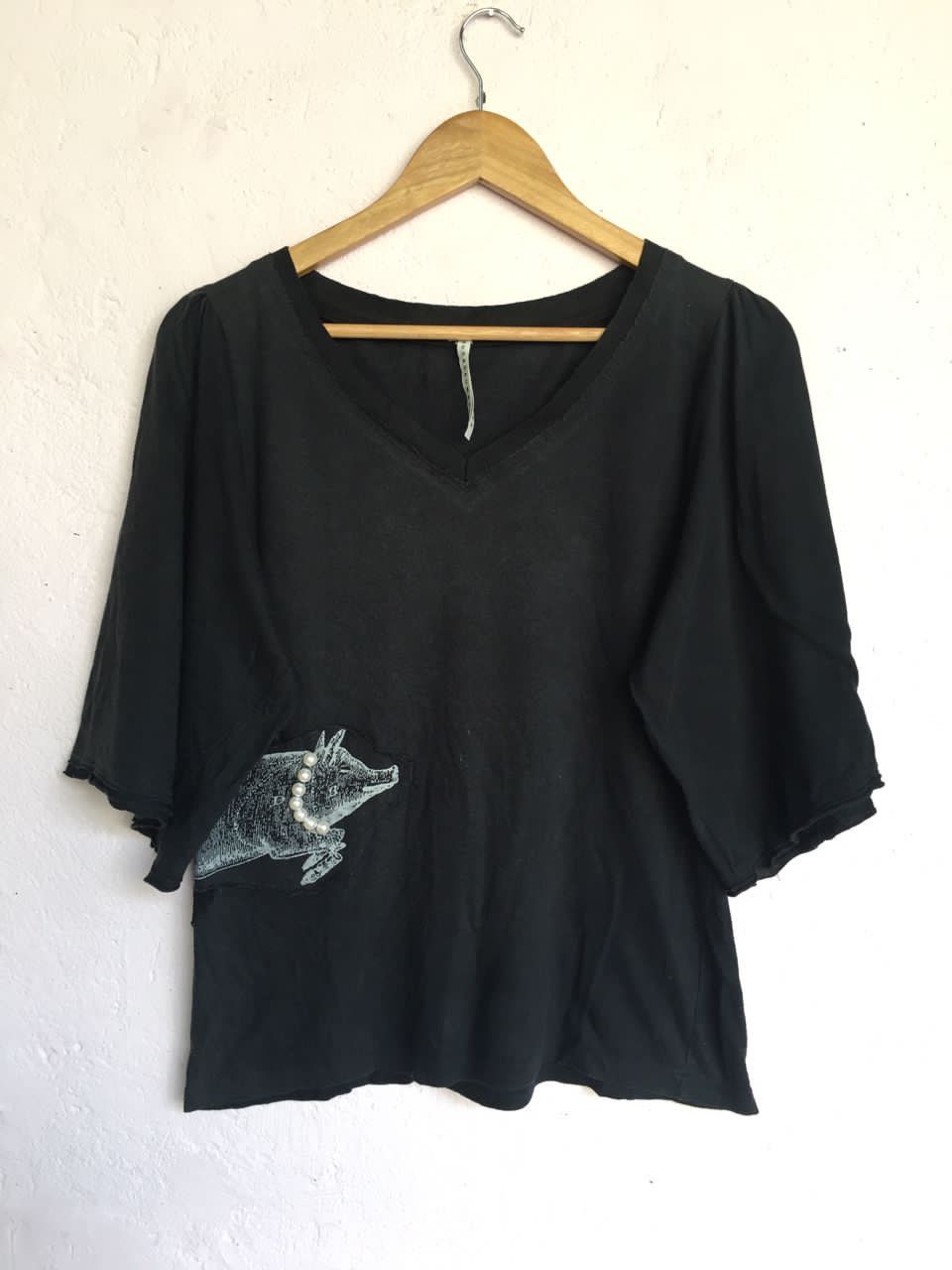 Issey Miyake Vintage Sunaoukuwahara V neck T shirt Size M / US 6-8 / IT 42-44 - 1 Thumbnail