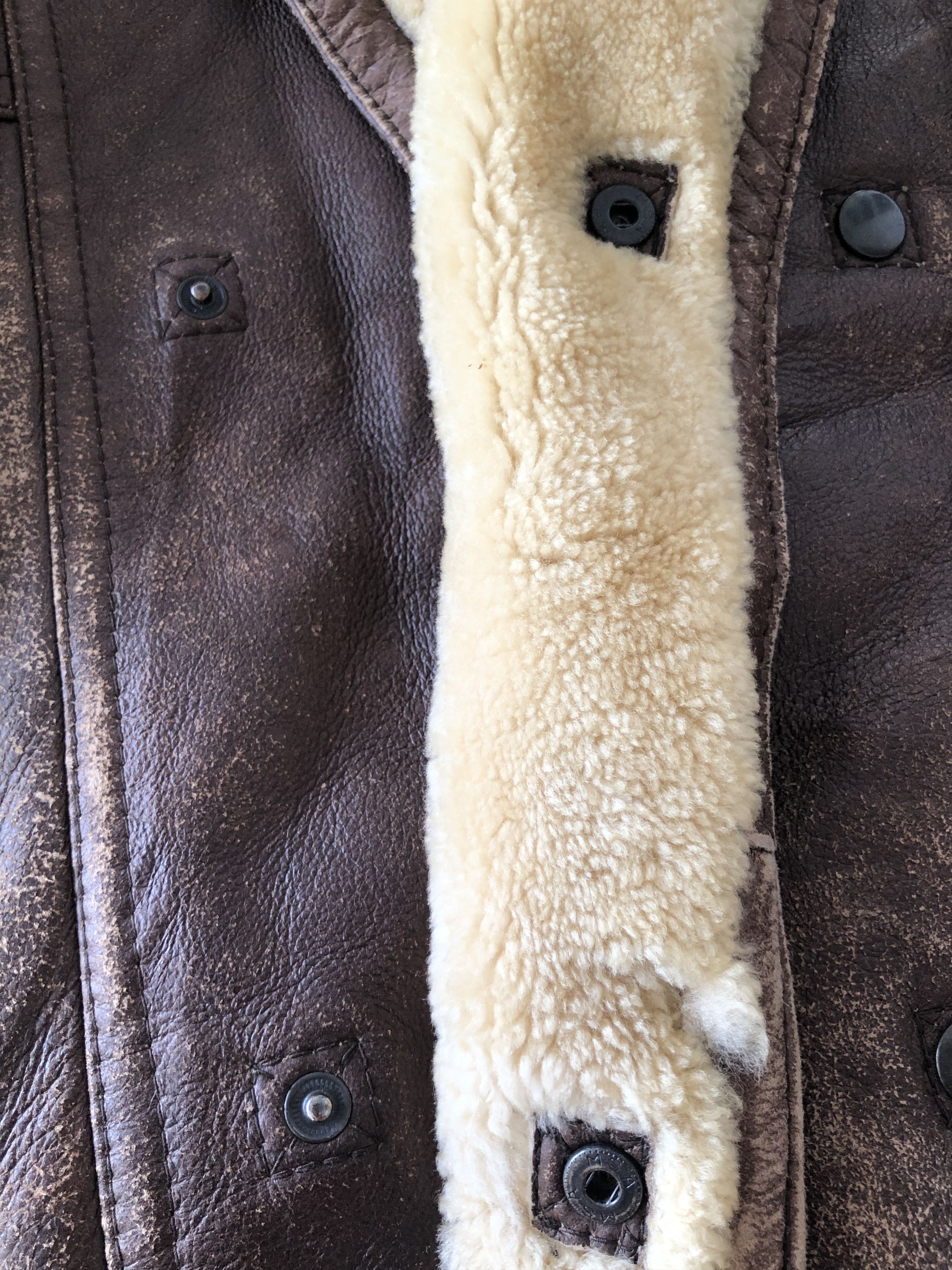 Vintage RARE🔥80’S HARAJUKU GENERAL FLYING SHEARLING SHEEPSKIN COAT Size US L / EU 52-54 / 3 - 14 Thumbnail