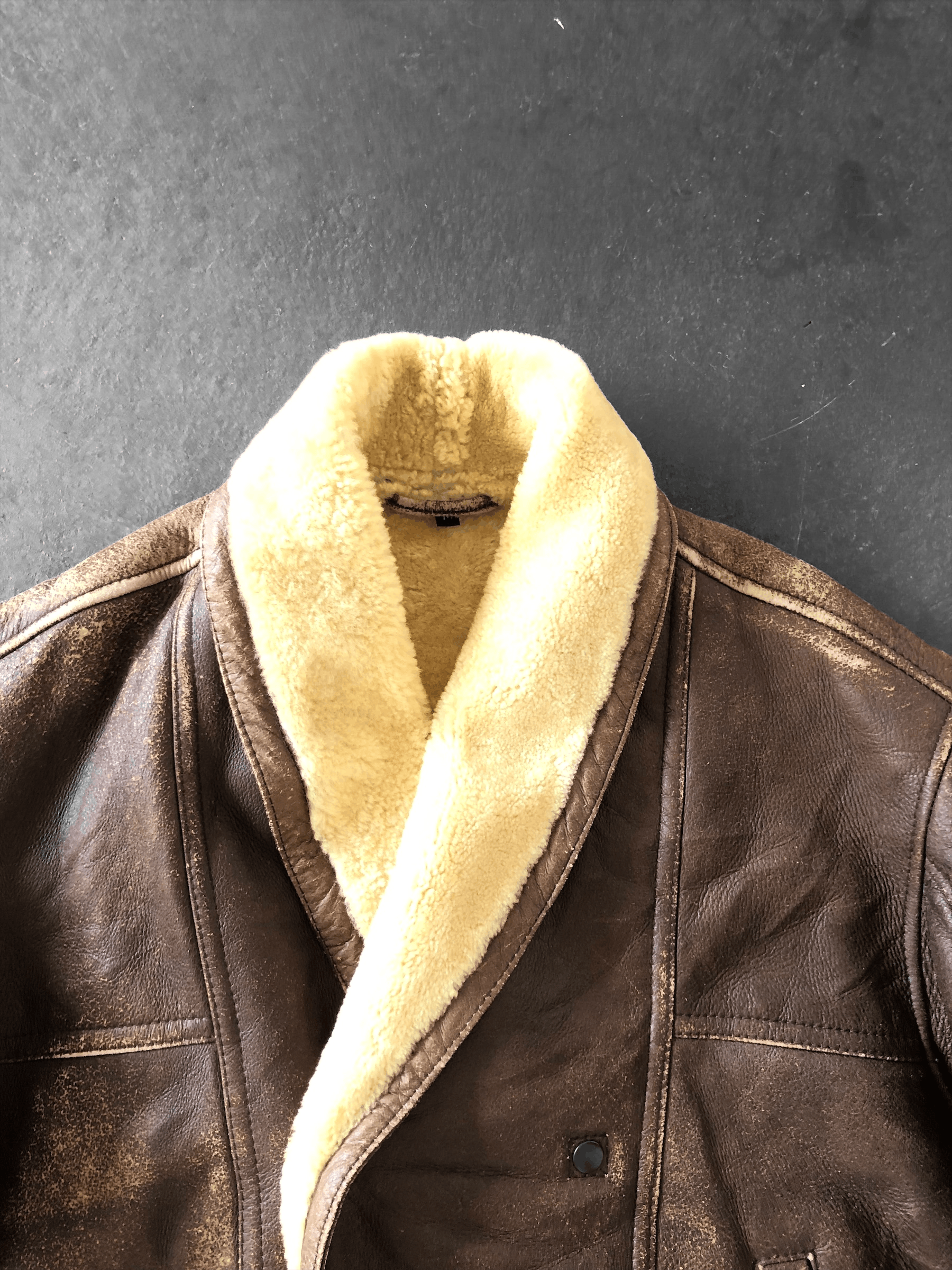 Vintage RARE🔥80’S HARAJUKU GENERAL FLYING SHEARLING SHEEPSKIN COAT Size US L / EU 52-54 / 3 - 6 Thumbnail