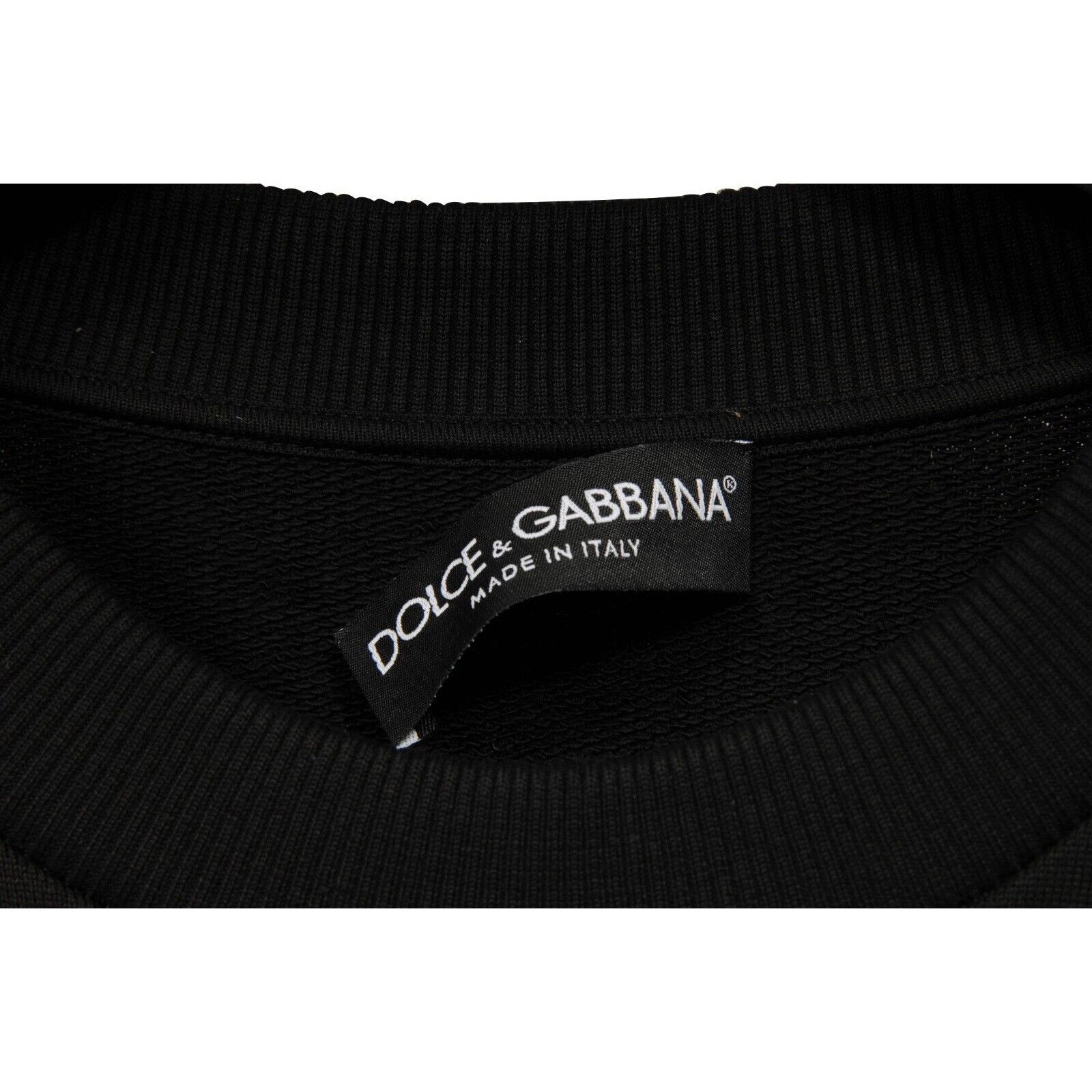 Dolce & Gabbana Amore K Sacro Pullover M Black Red Embroidery Size US M / EU 48-50 / 2 - 8 Thumbnail