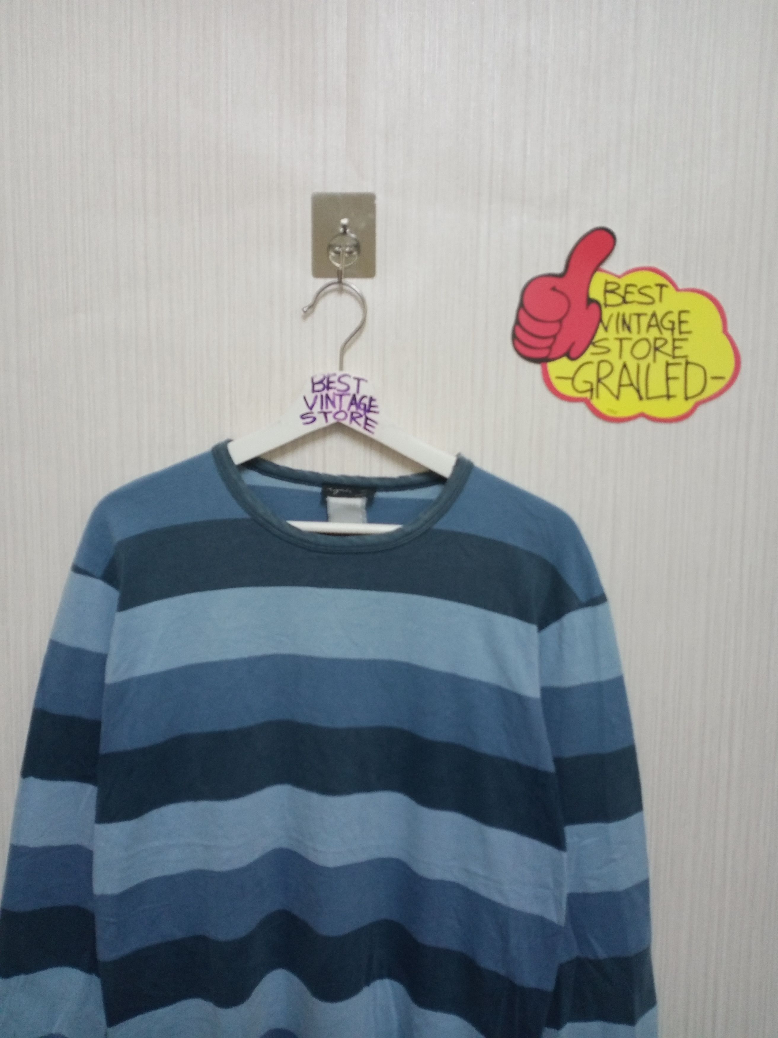 agnes b. Vintage AGNES.B Striped Long sleeve Tee Size US S / EU 44-46 / 1 - 1 Thumbnail