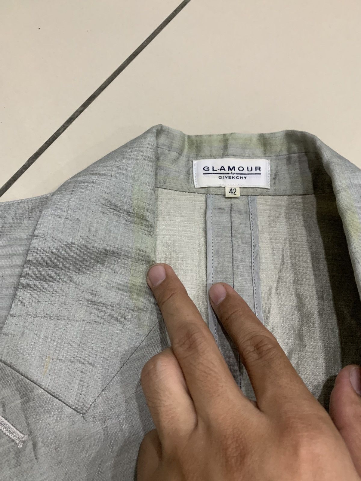 Givenchy × Vintage VINTAGE GIVENCHY GLAMOUR MIX SILK BLAZER COAT Size US XS / EU 42 / 0 - 7 Thumbnail