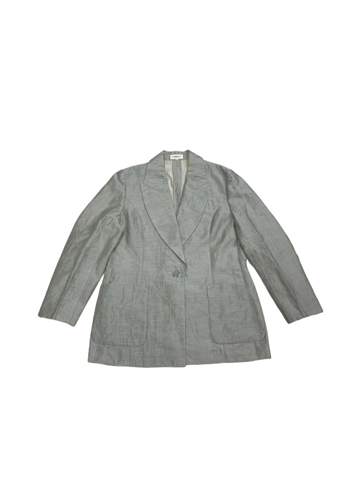 Givenchy × Vintage VINTAGE GIVENCHY GLAMOUR MIX SILK BLAZER COAT Size US XS / EU 42 / 0 - 1 Thumbnail