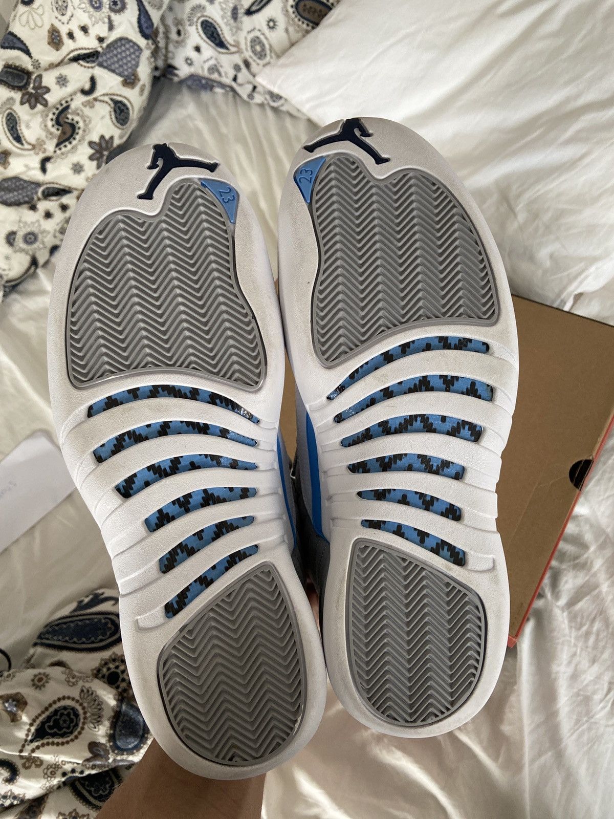 Jordan Brand × Nike Air Jordan 12 Retro University Blue 2016 Size US 11.5 / EU 44-45 - 8 Thumbnail