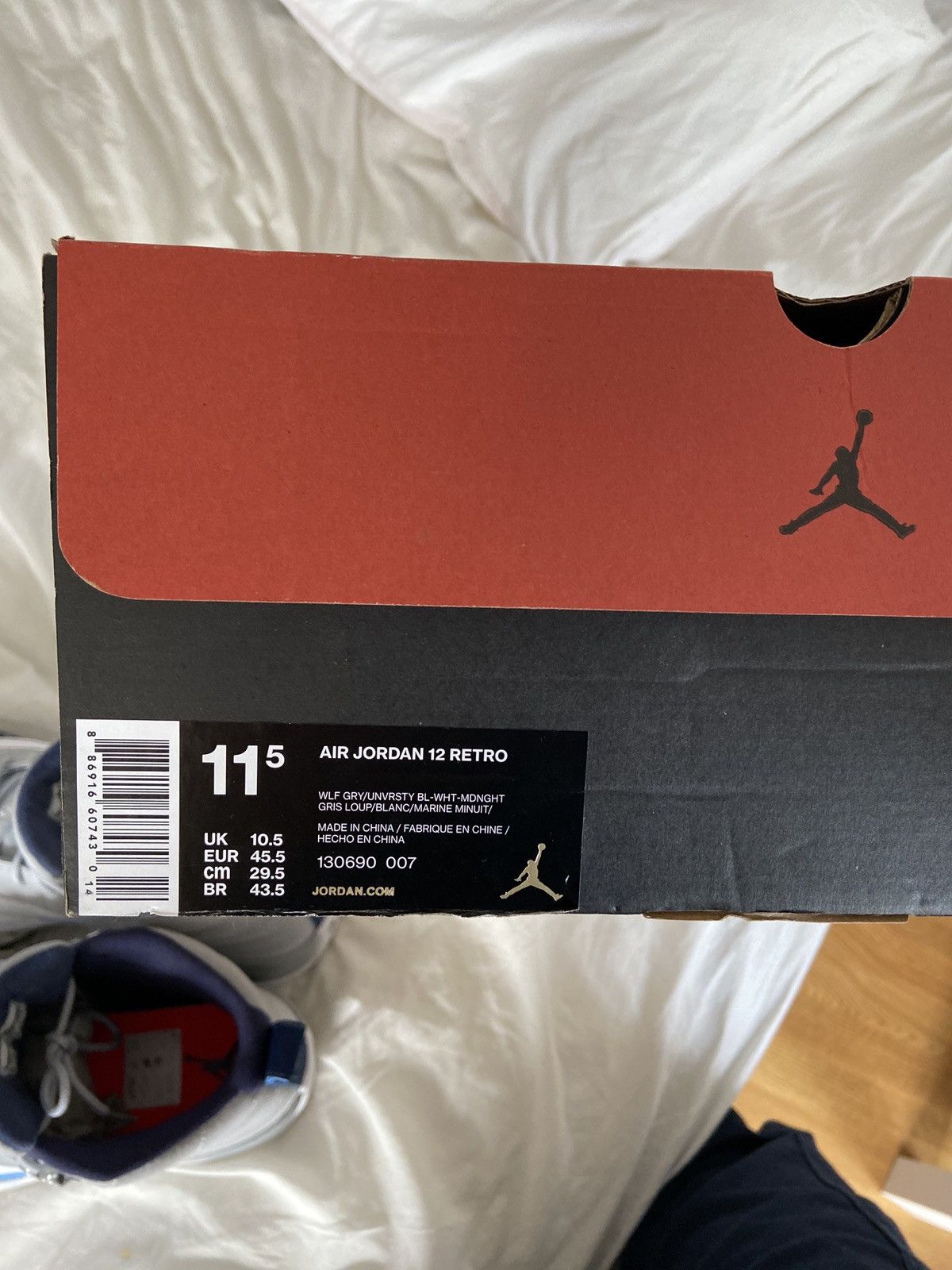 Jordan Brand × Nike Air Jordan 12 Retro University Blue 2016 Size US 11.5 / EU 44-45 - 10 Thumbnail