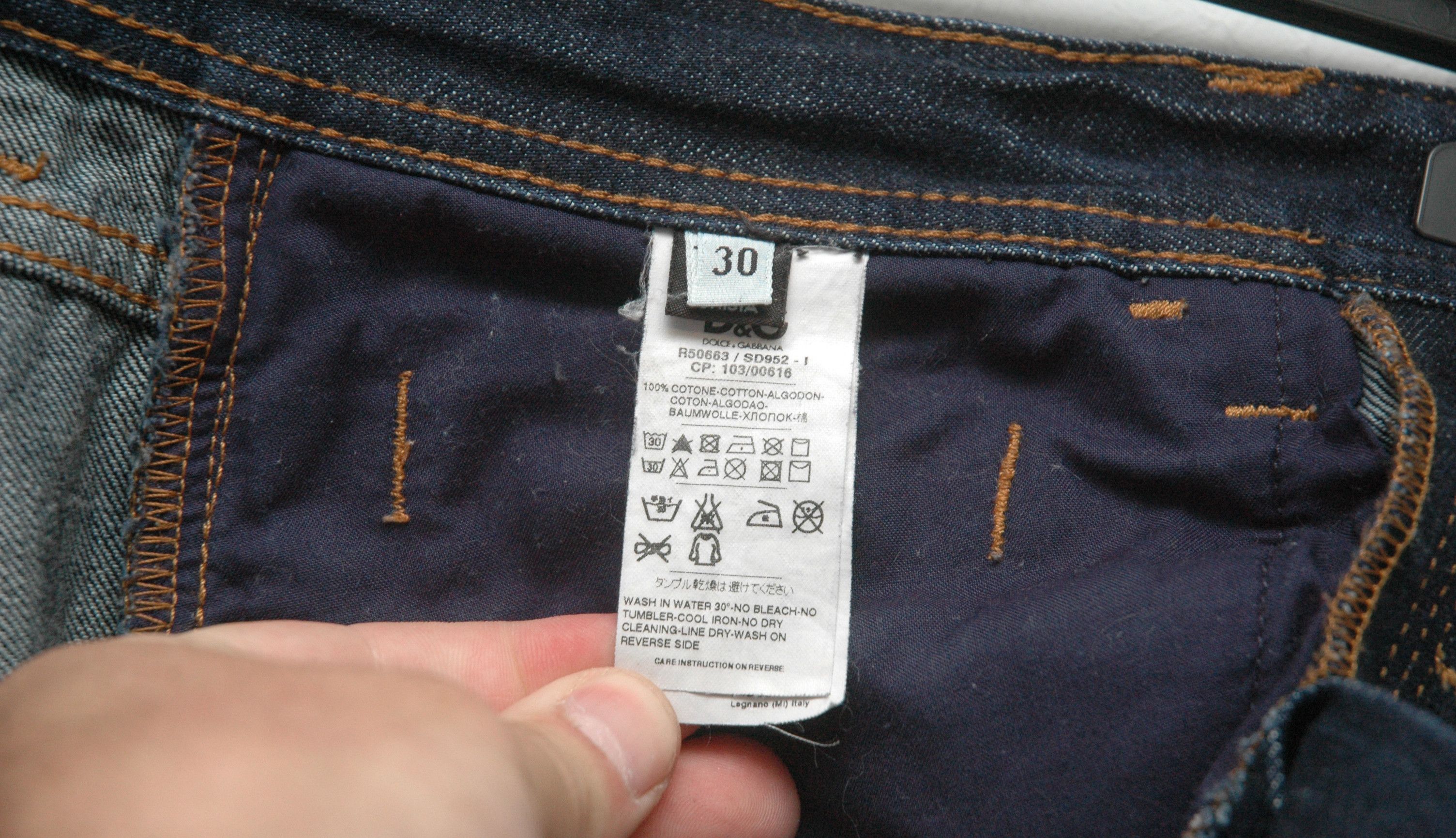 Dolce & Gabbana Dolce Gabbana Vintage Denim Jeans Leather Patch Size US 30 / EU 46 - 12 Thumbnail