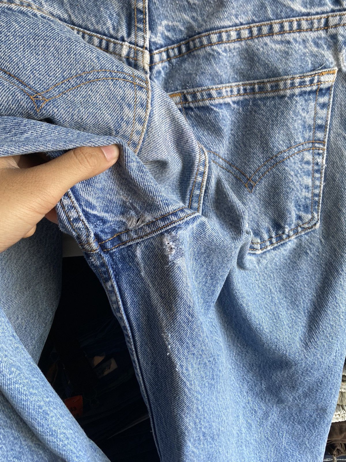 Levi's Vintage Levi’s Denim x Spiderman Custom Made Blue (W30) Size US 30 / EU 46 - 7 Thumbnail