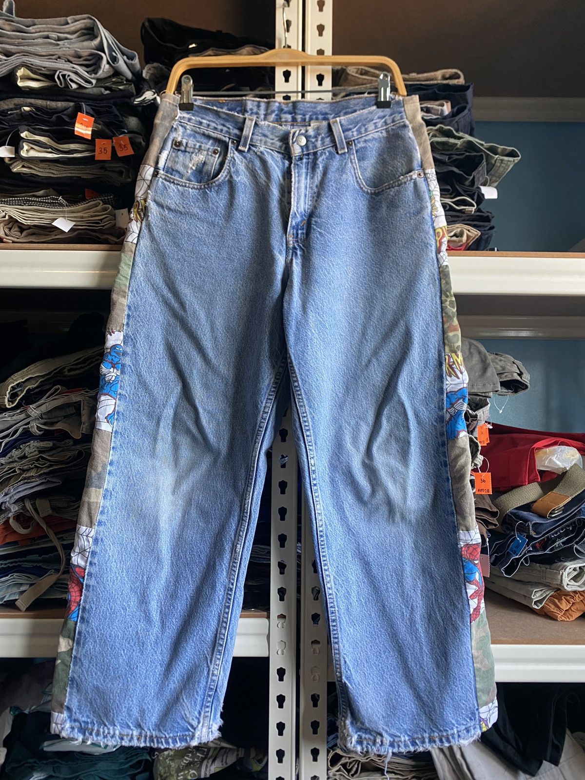 Levi's Vintage Levi’s Denim x Spiderman Custom Made Blue (W30) Size US 30 / EU 46 - 1 Thumbnail