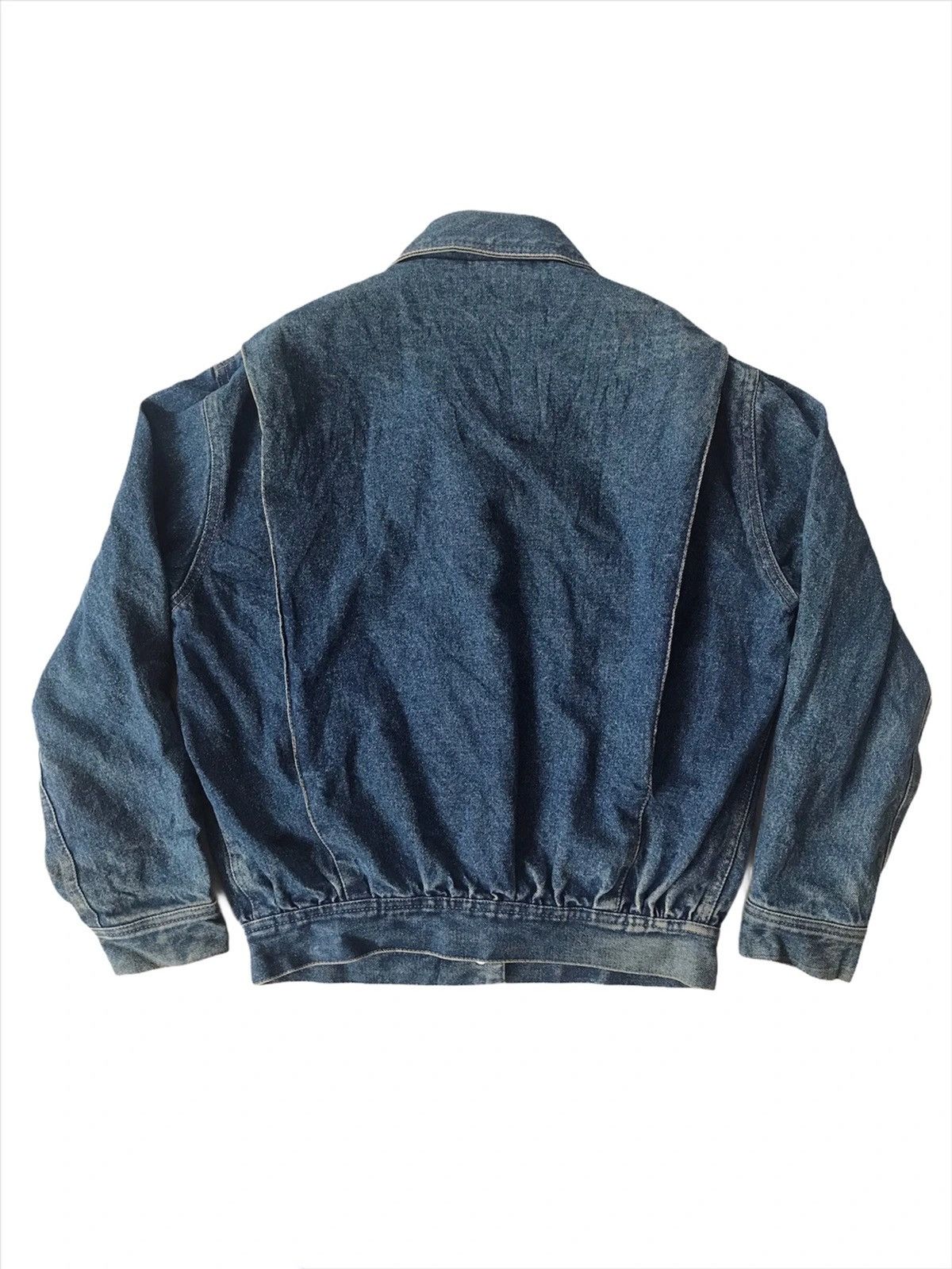Calvin Klein 💥Vintage 90s Calvin Klein Bomber Denim Jacket Size US S / EU 44-46 / 1 - 4 Thumbnail