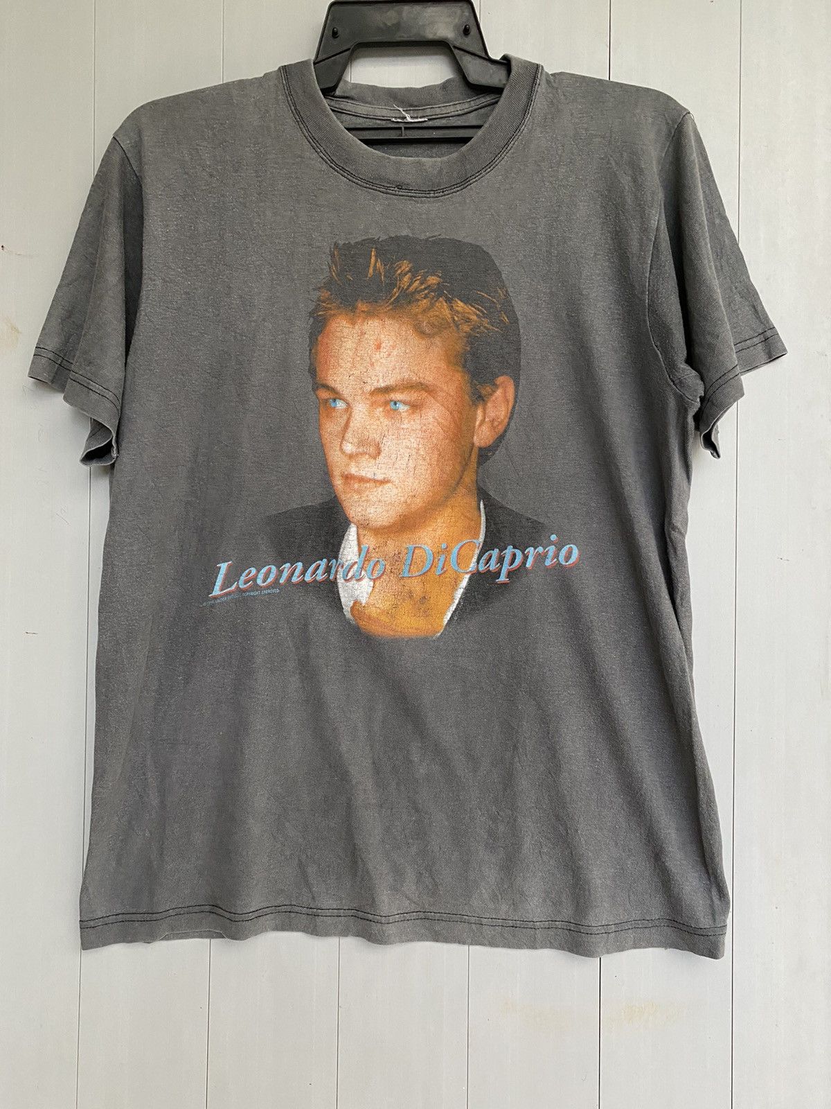 Vtg 90s Leonardo DiCaprio Young Face t shirt, image size:1200x1600