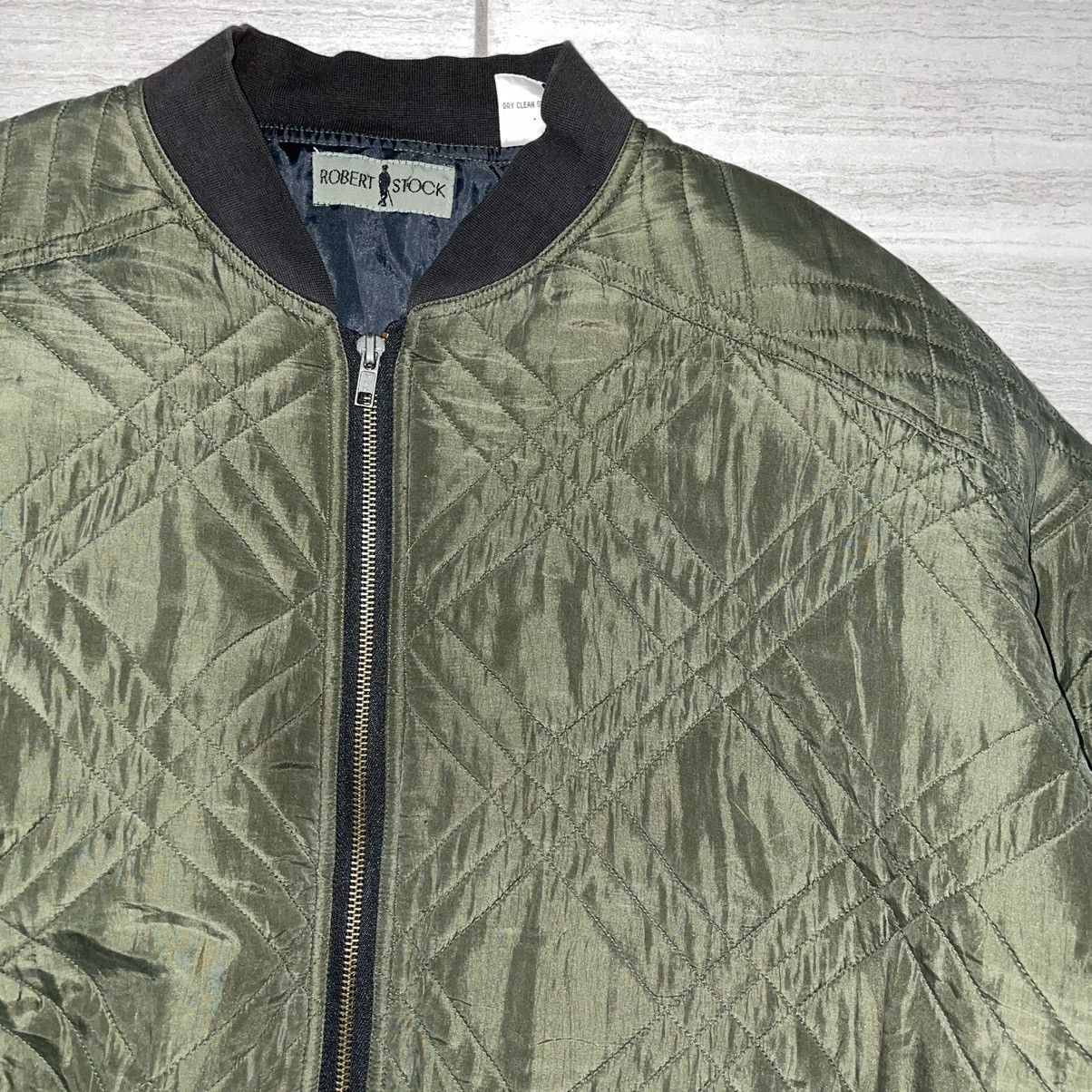 ジャケット・アウター ROBERT STOCK All Silk Zip Jacket 80's VINTAGE Robert Stock Jacket Mens Large 100% Silk Full Zip