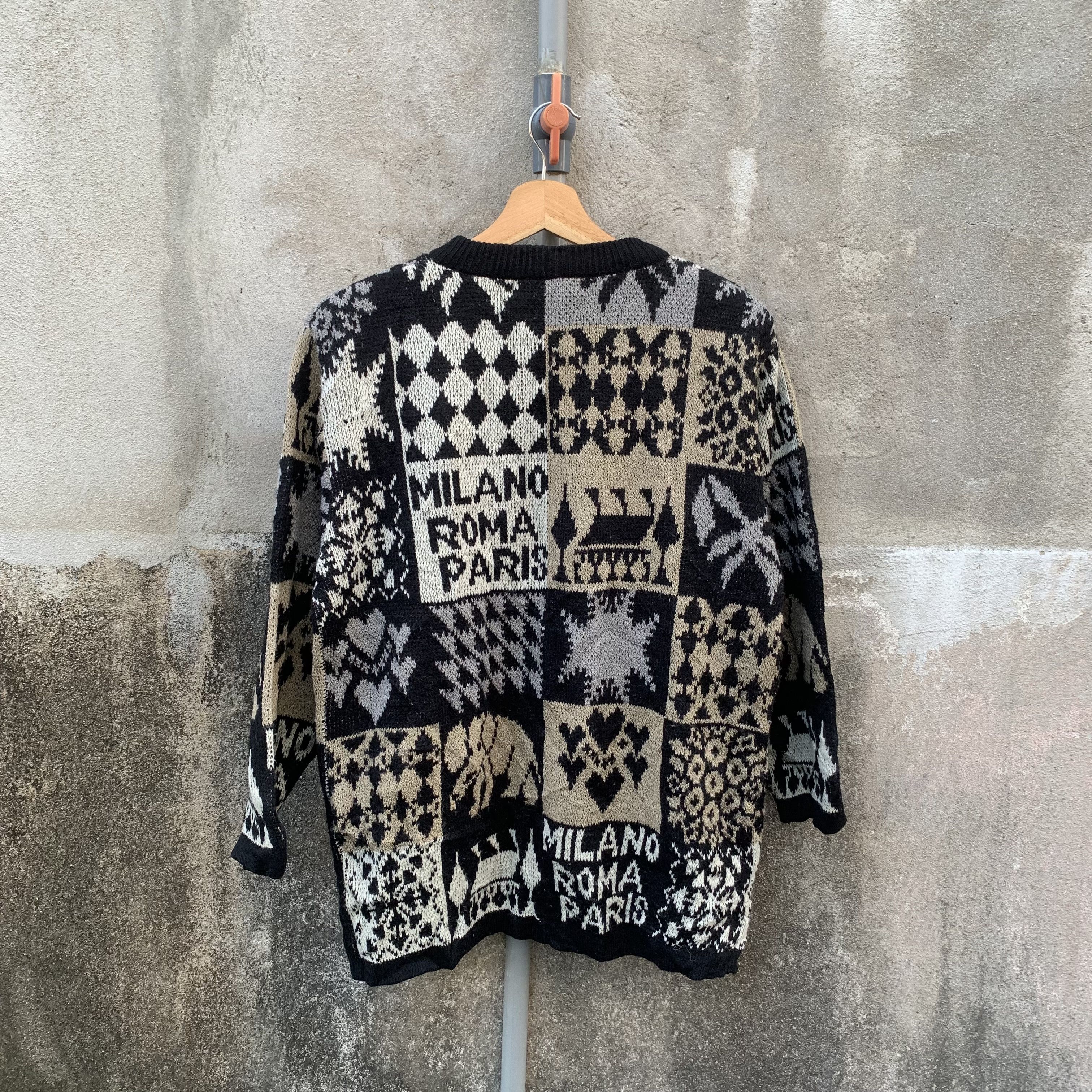 Japanese Brand 💥 RARE! Japanese Vintage Knit Double Breast Arts Cardigan Size US M / EU 48-50 / 2 - 10 Thumbnail