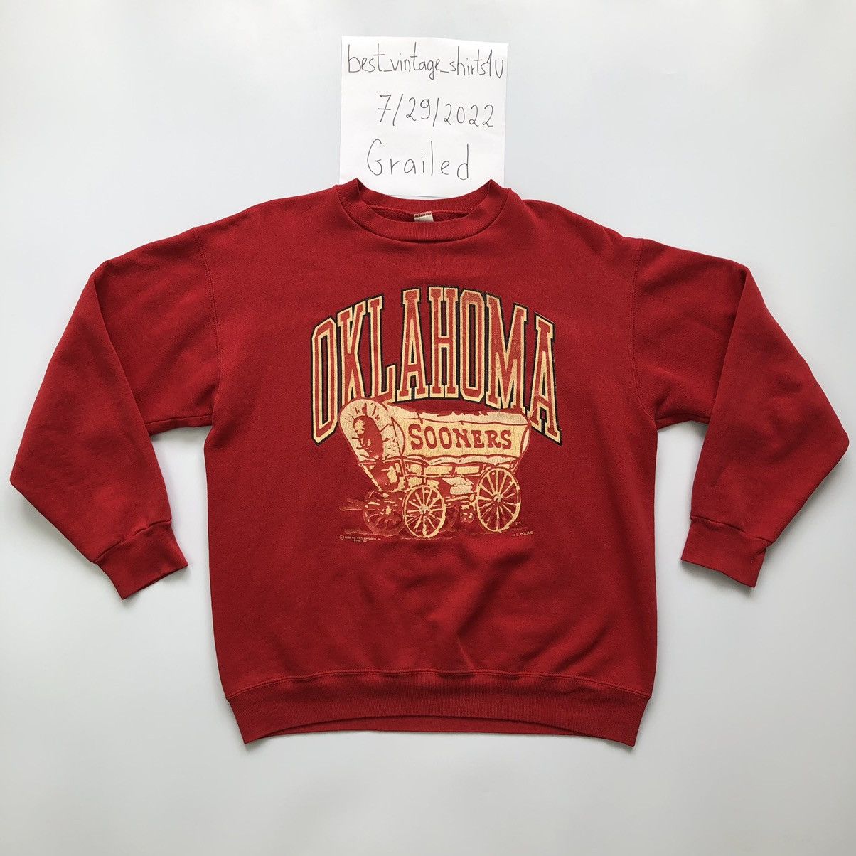 Vintage Vintage Oklahoma Sooners 1988 Sweatshirt Rare NCAA Size US L / EU 52-54 / 3 - 1 Thumbnail