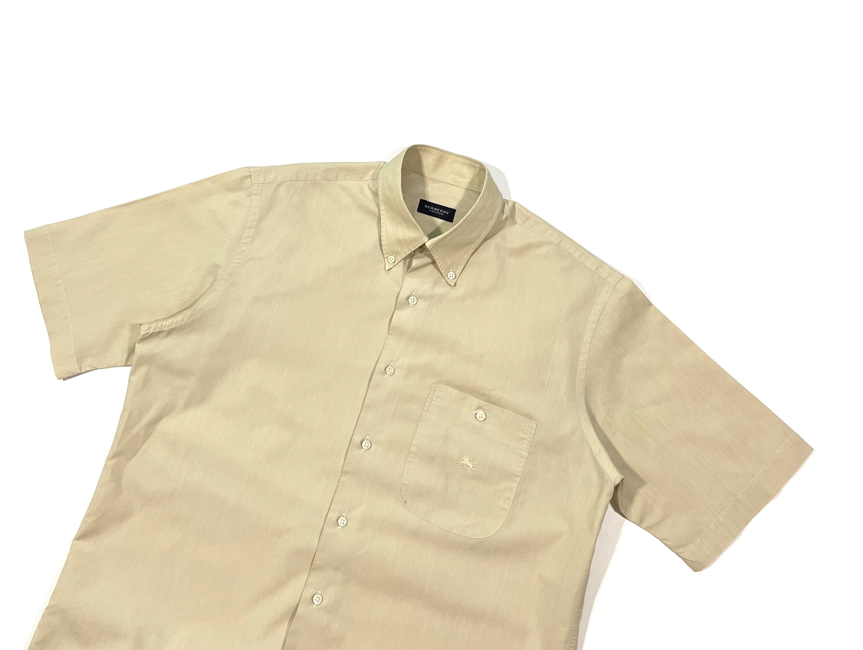 Burberry Burberry London Vintage Button Shirt Men's L Beige Size US L / EU 52-54 / 3 - 2 Thumbnail