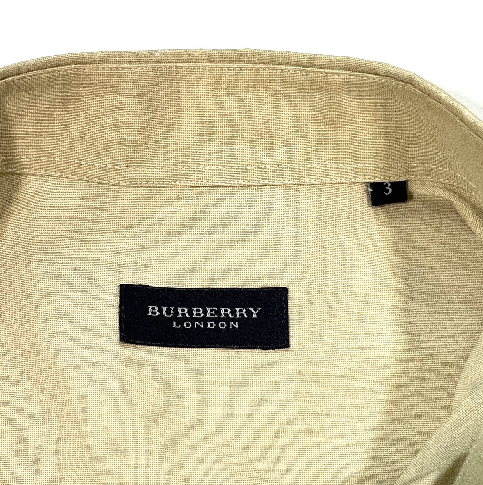 Burberry Burberry London Vintage Button Shirt Men's L Beige Size US L / EU 52-54 / 3 - 4 Thumbnail