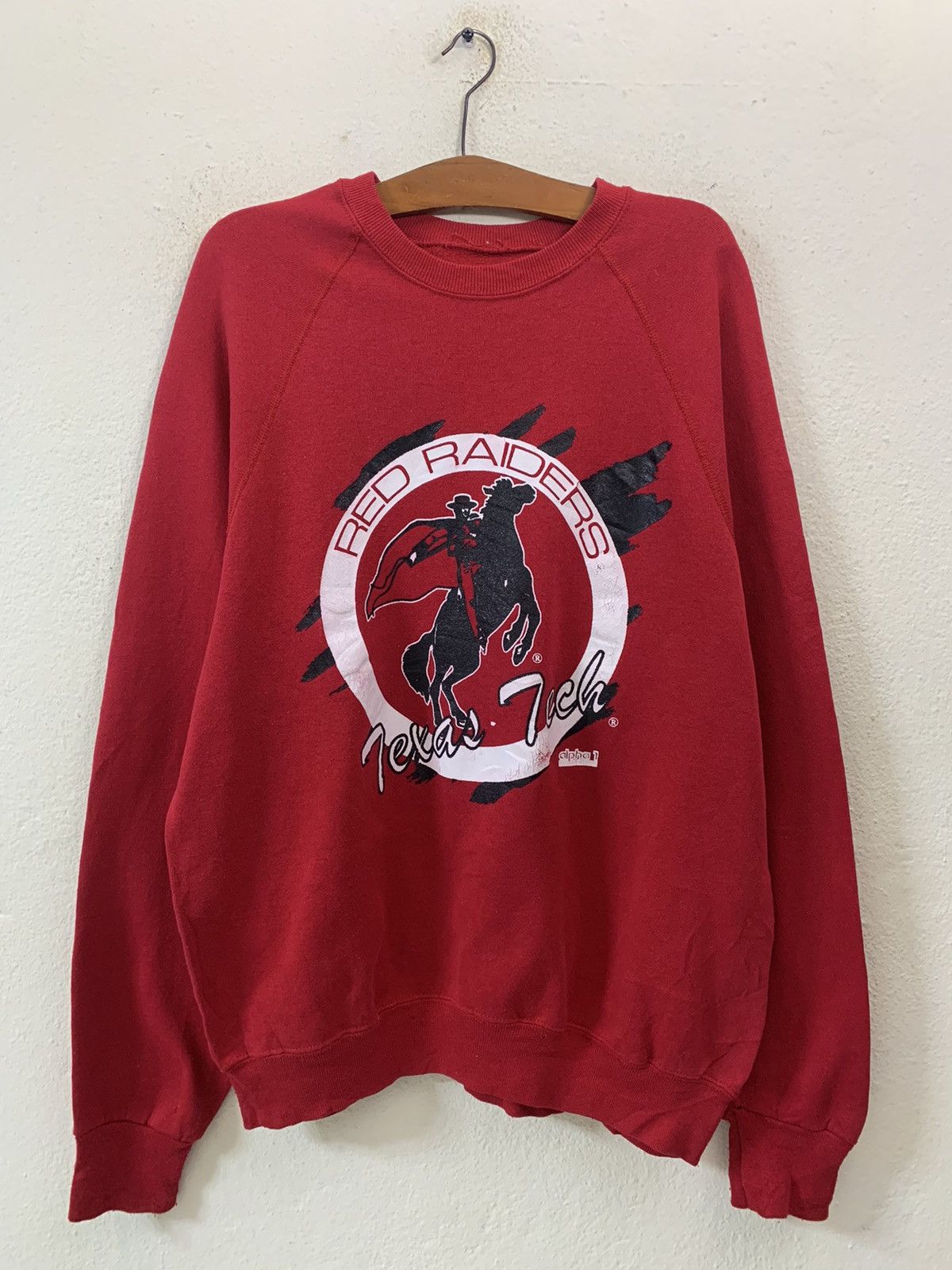 Japanese Brand Vintage Red Raiders Sweatshirt Size US L / EU 52-54 / 3 - 1 Thumbnail