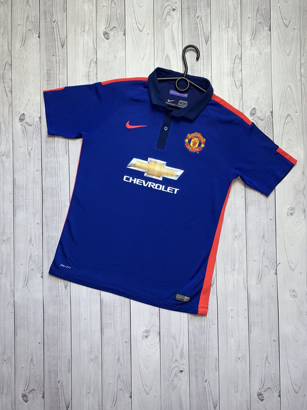 Manchester United Nike soccer jersey away blue size Xs/S