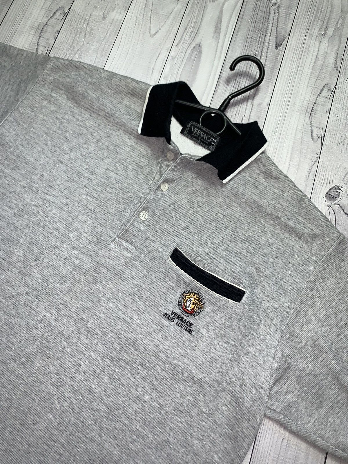Vintage polo Versace logo size L