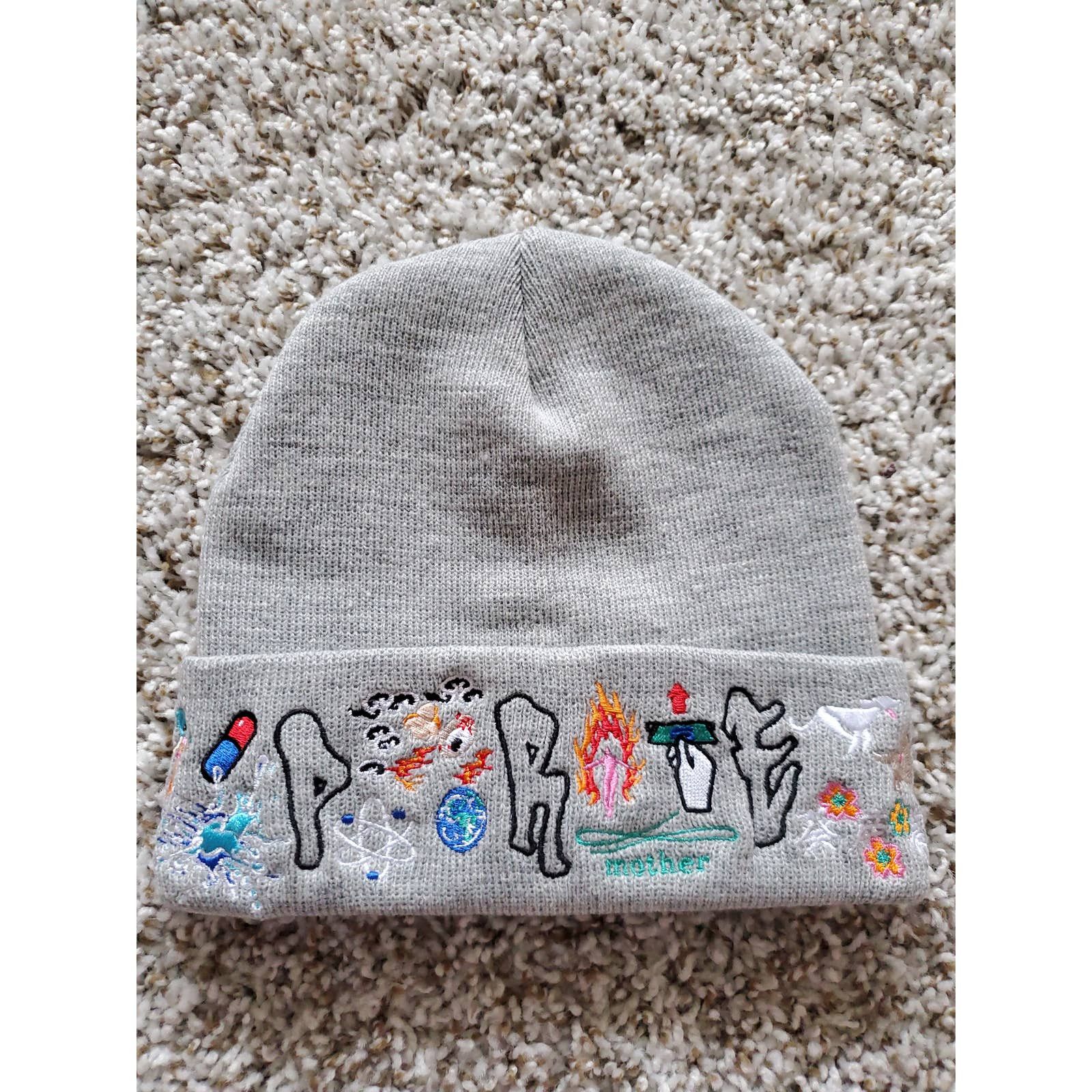 Supreme Supreme Grey AOI Icons Beanie Hat One size | Grailed