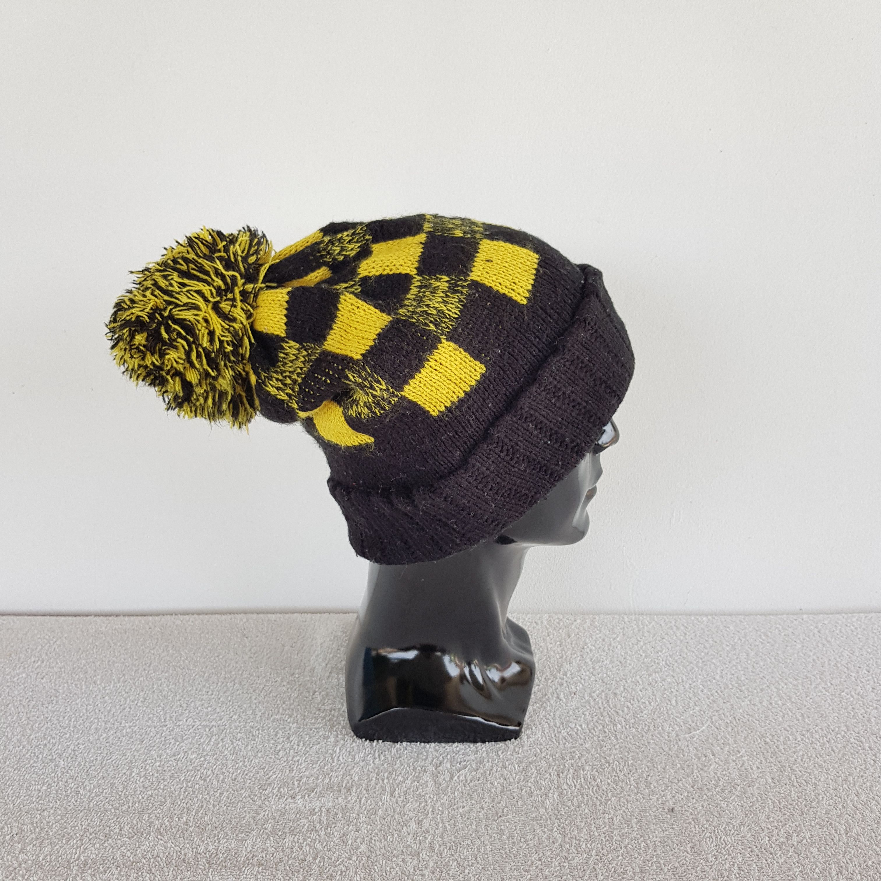 Japanese Brand × Vintage Tartan Plaid Beanie Snow Cap Chekered Punk Hats - AC10617. Size ONE SIZE - 3 Thumbnail