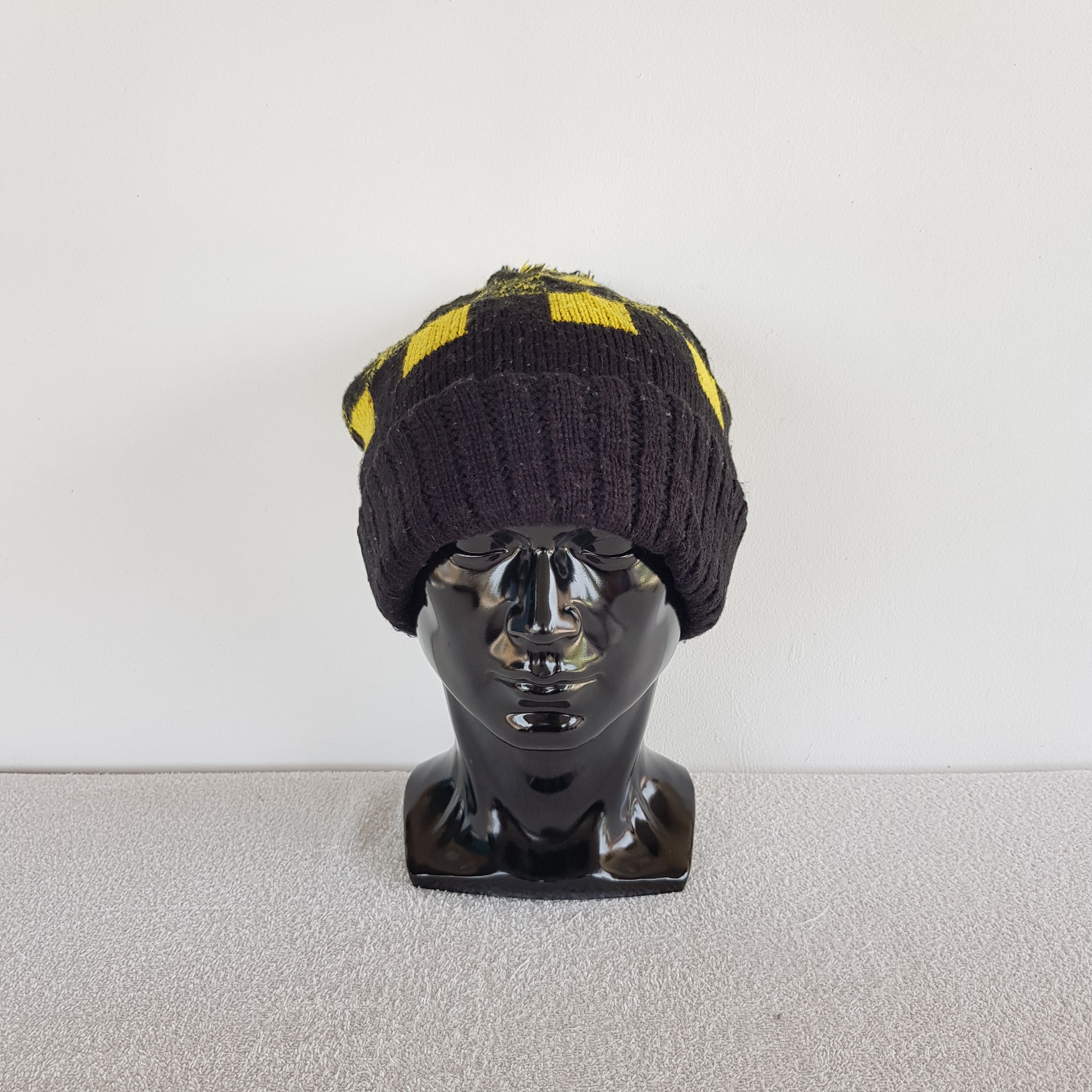Japanese Brand × Vintage Tartan Plaid Beanie Snow Cap Chekered Punk Hats - AC10617. Size ONE SIZE - 2 Thumbnail