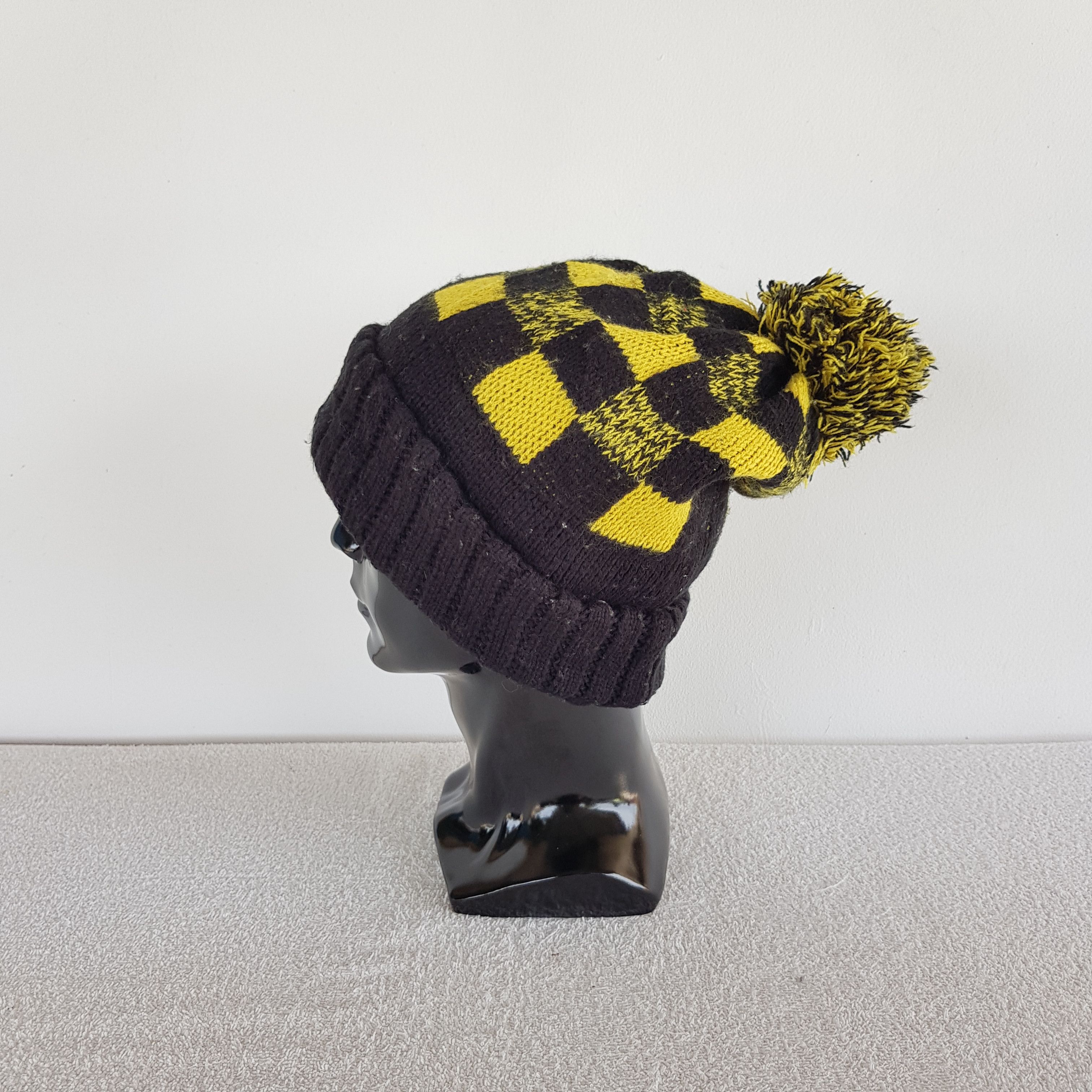 Japanese Brand × Vintage Tartan Plaid Beanie Snow Cap Chekered Punk Hats - AC10617. Size ONE SIZE - 4 Thumbnail