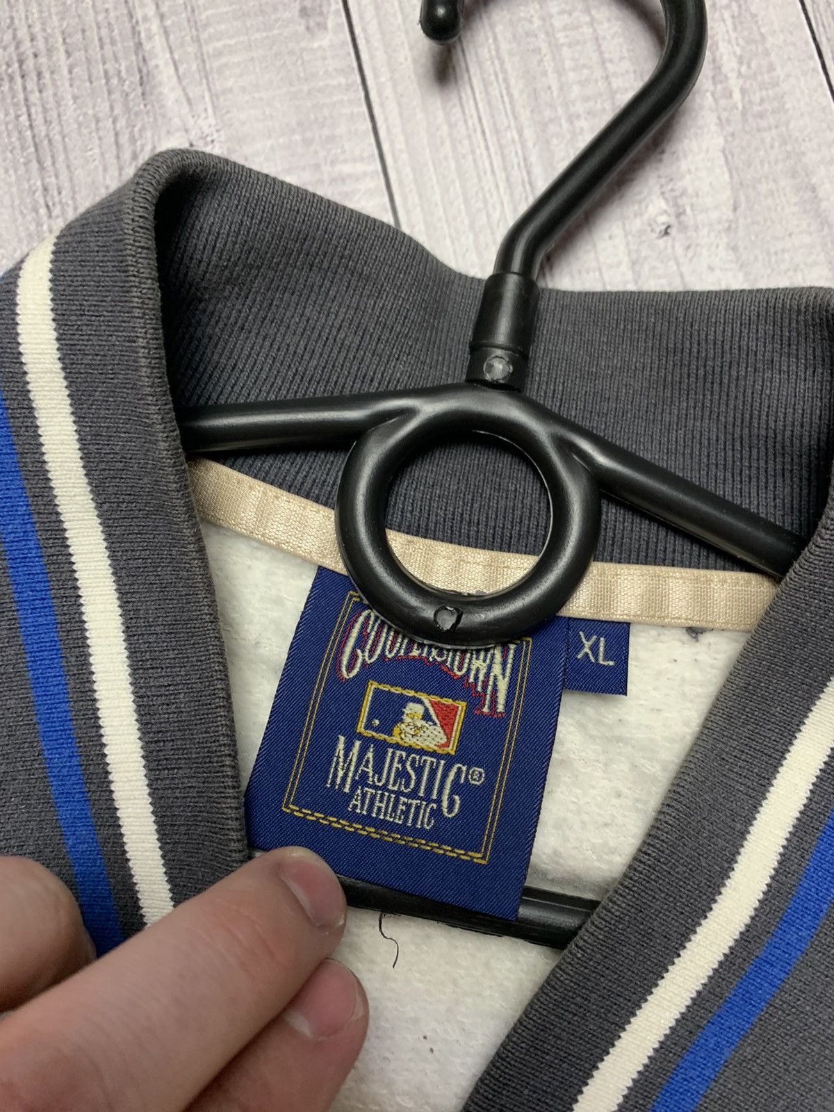 Majestic × New York Yankees × Vintage Vintage Bomber jacket New York Yankees Majestic rare size XL Size US XL / EU 56 / 4 - 4 Thumbnail