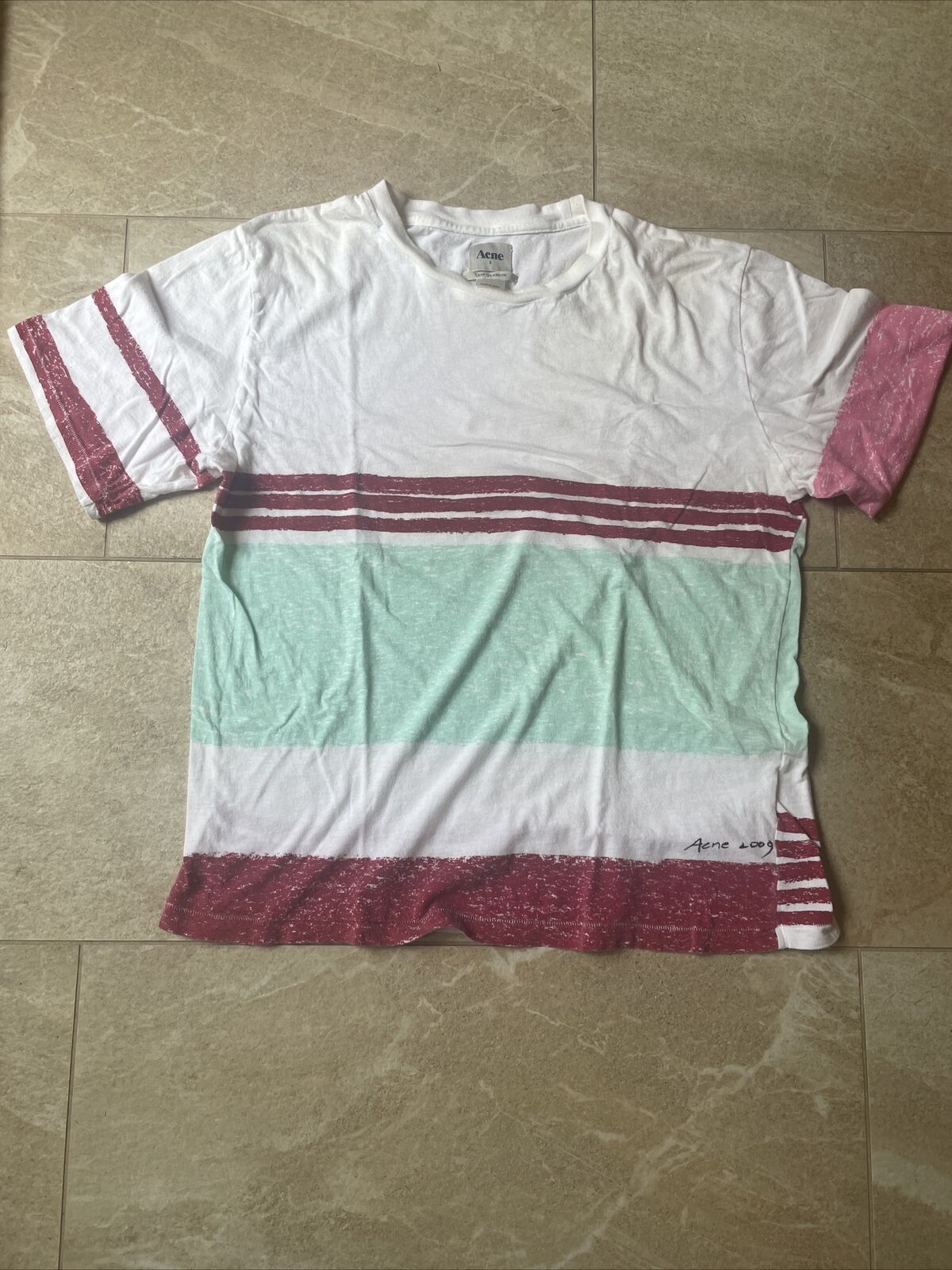 Acne Studios Pop Classics tee shirt Life crayon print 2009 Size US S / EU 44-46 / 1 - 1 Thumbnail