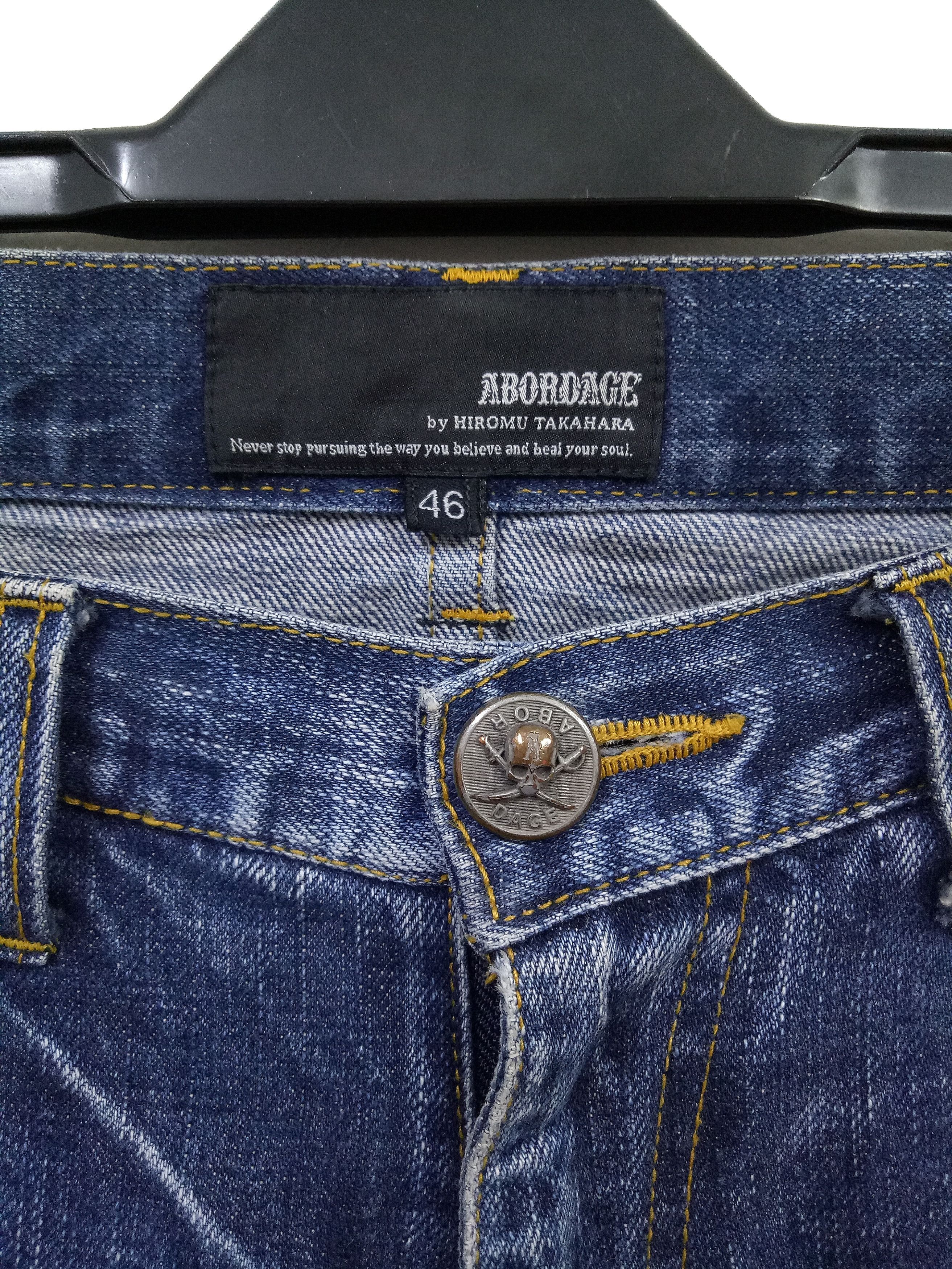 Japanese Brand 🔥🔥🔥Abordage HIROMU TAKAHARA Selvedge Distress Jeans Rare Size US 32 / EU 48 - 8 Thumbnail