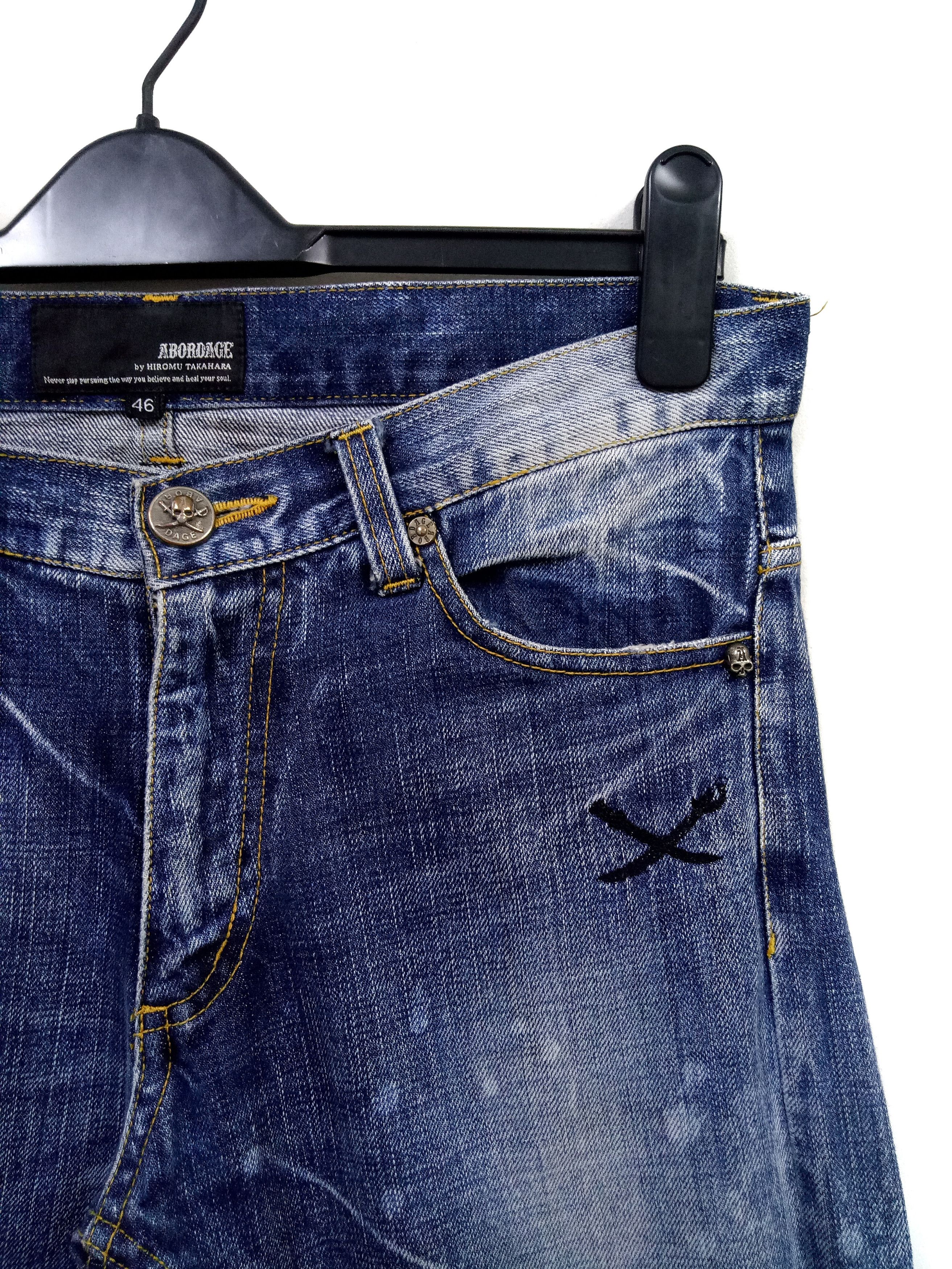 Japanese Brand 🔥🔥🔥Abordage HIROMU TAKAHARA Selvedge Distress Jeans Rare Size US 32 / EU 48 - 5 Thumbnail