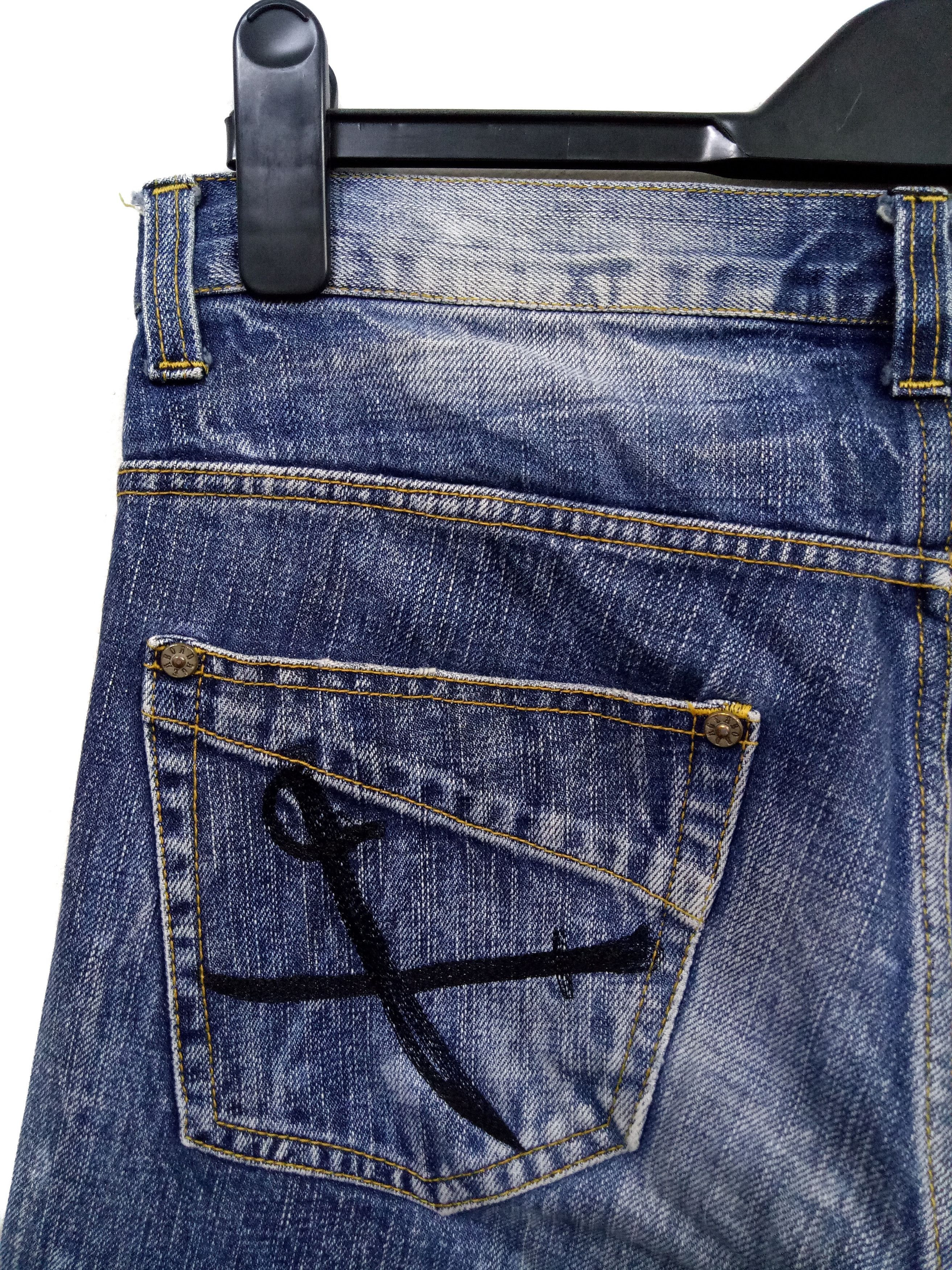 Japanese Brand 🔥🔥🔥Abordage HIROMU TAKAHARA Selvedge Distress Jeans Rare Size US 32 / EU 48 - 17 Thumbnail