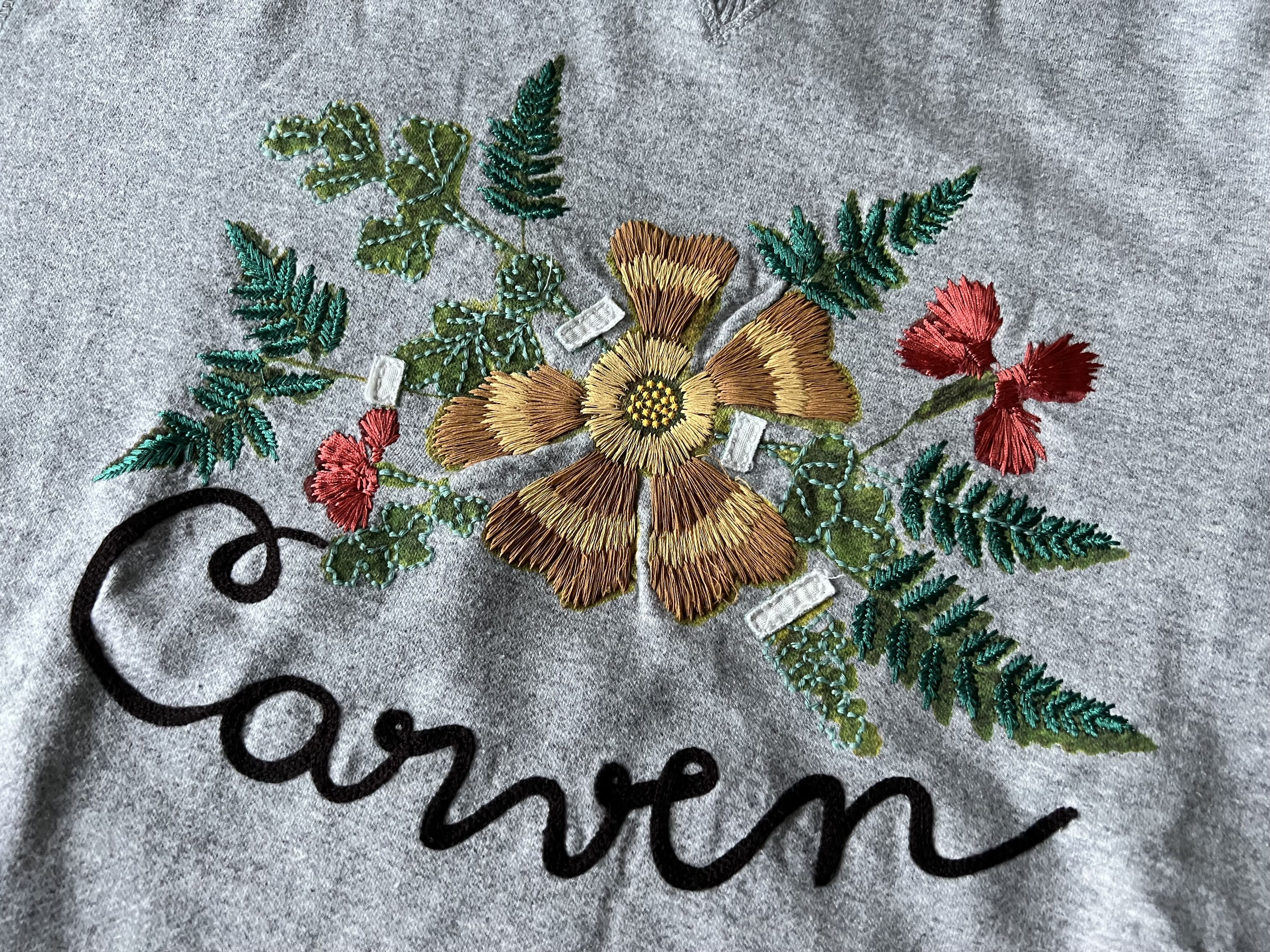 Carven Carven Floral Embroidered Sweatshirt, Grey Size US M / EU 48-50 / 2 - 3 Thumbnail